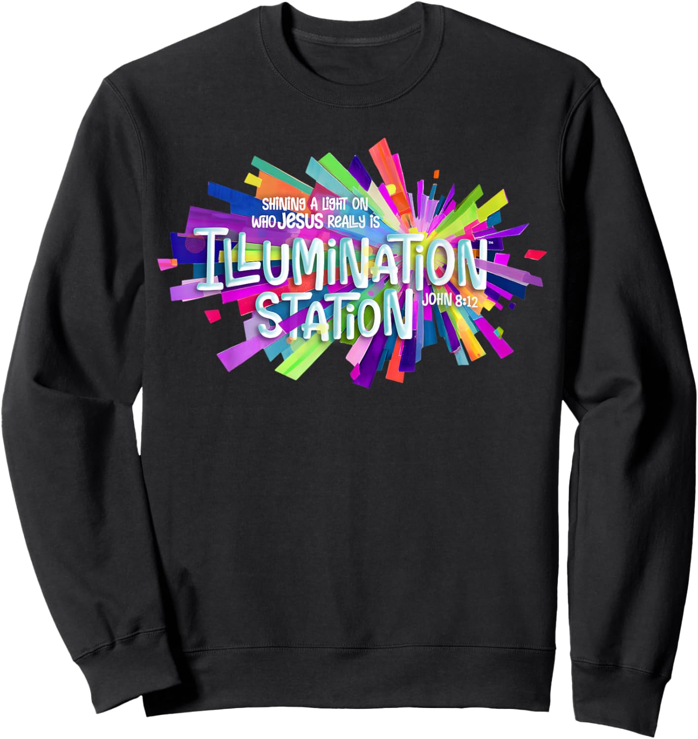 Illumination Station VBS 2026 Bible Jesus Christian Lights Sweatshirt - Sweatshirt | Black