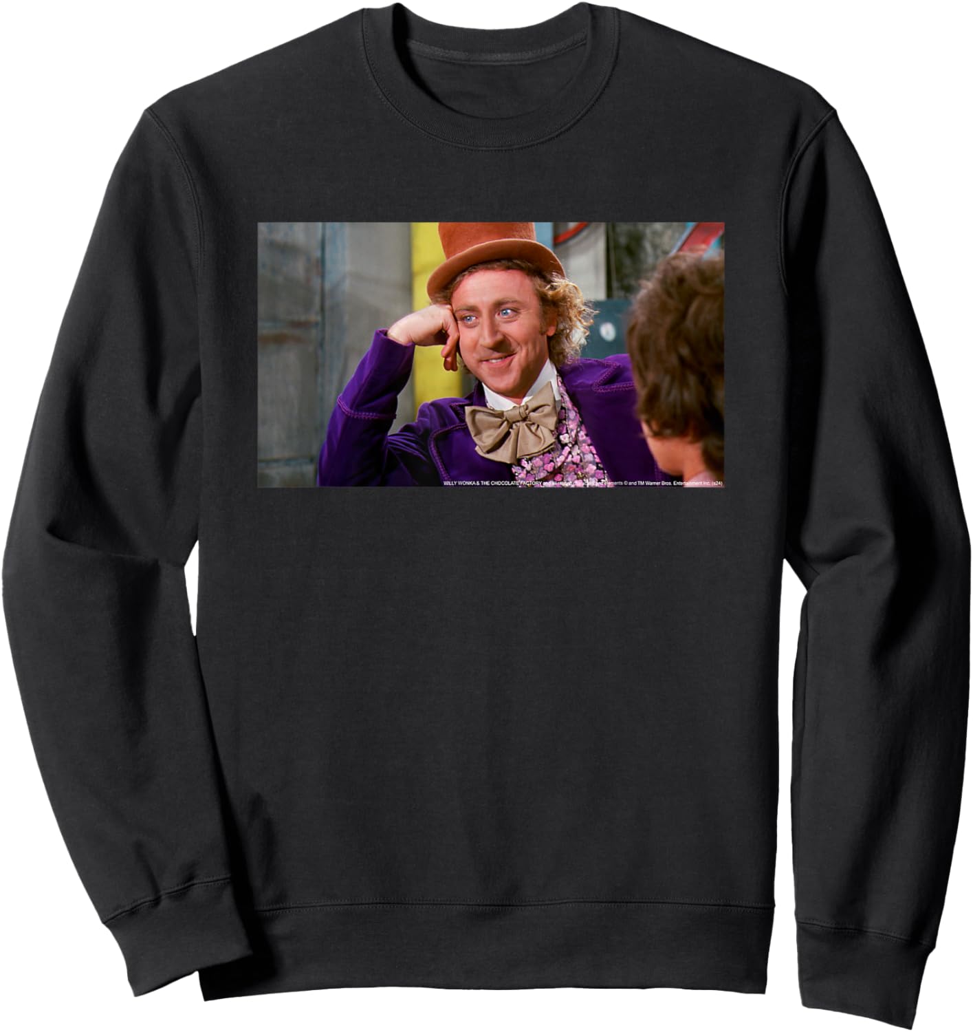 Willy Wonka and The Chocolate Factory Wonka Meme Movie Sweatshirt - Sweatshirt | Black
