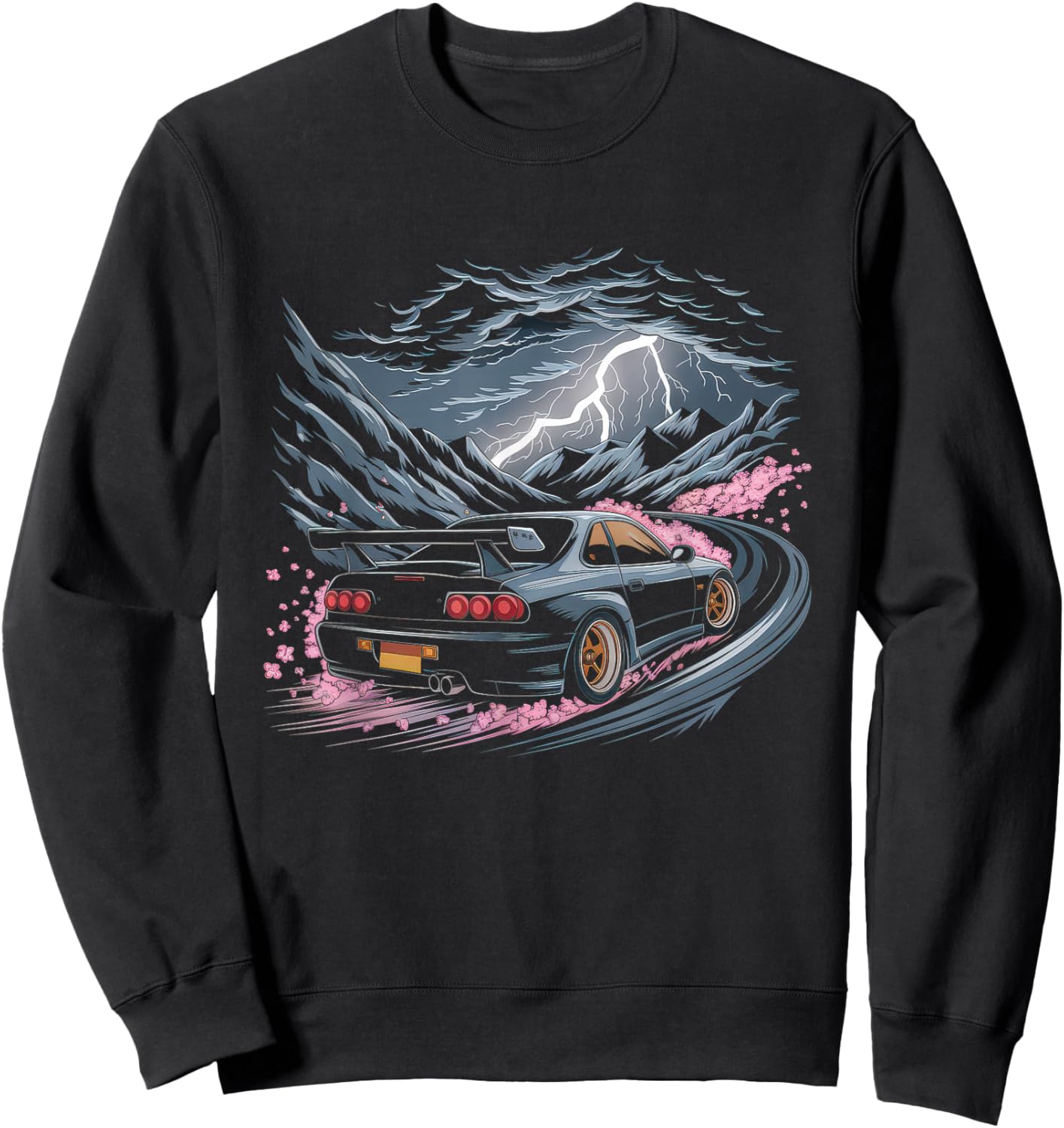 Japanese Car Men JDM Japan Street Racing Streetwear Sweatshirt - Sweatshirt | Black