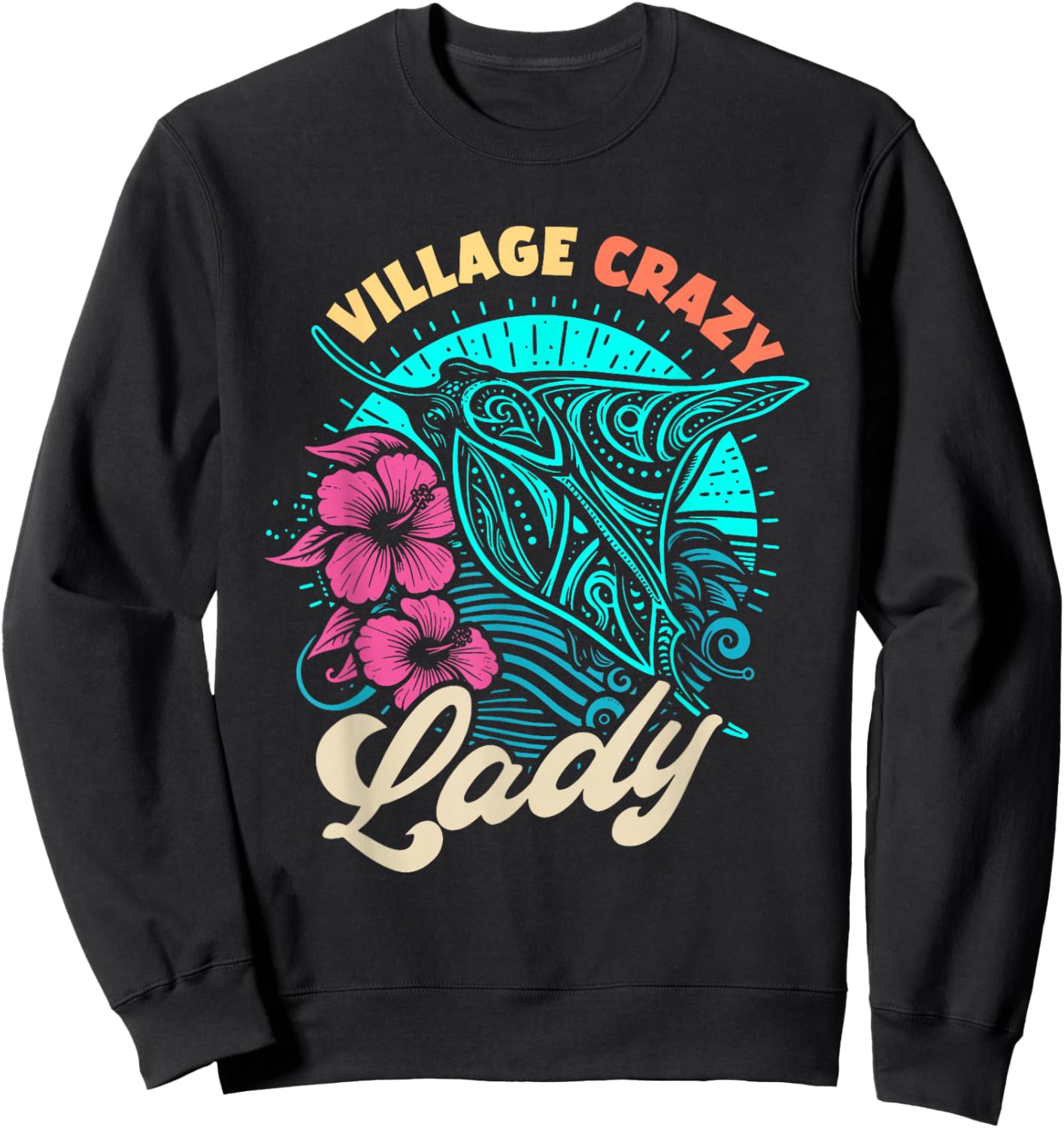 Village Crazy Lady Sweatshirt - Sweatshirt | Black