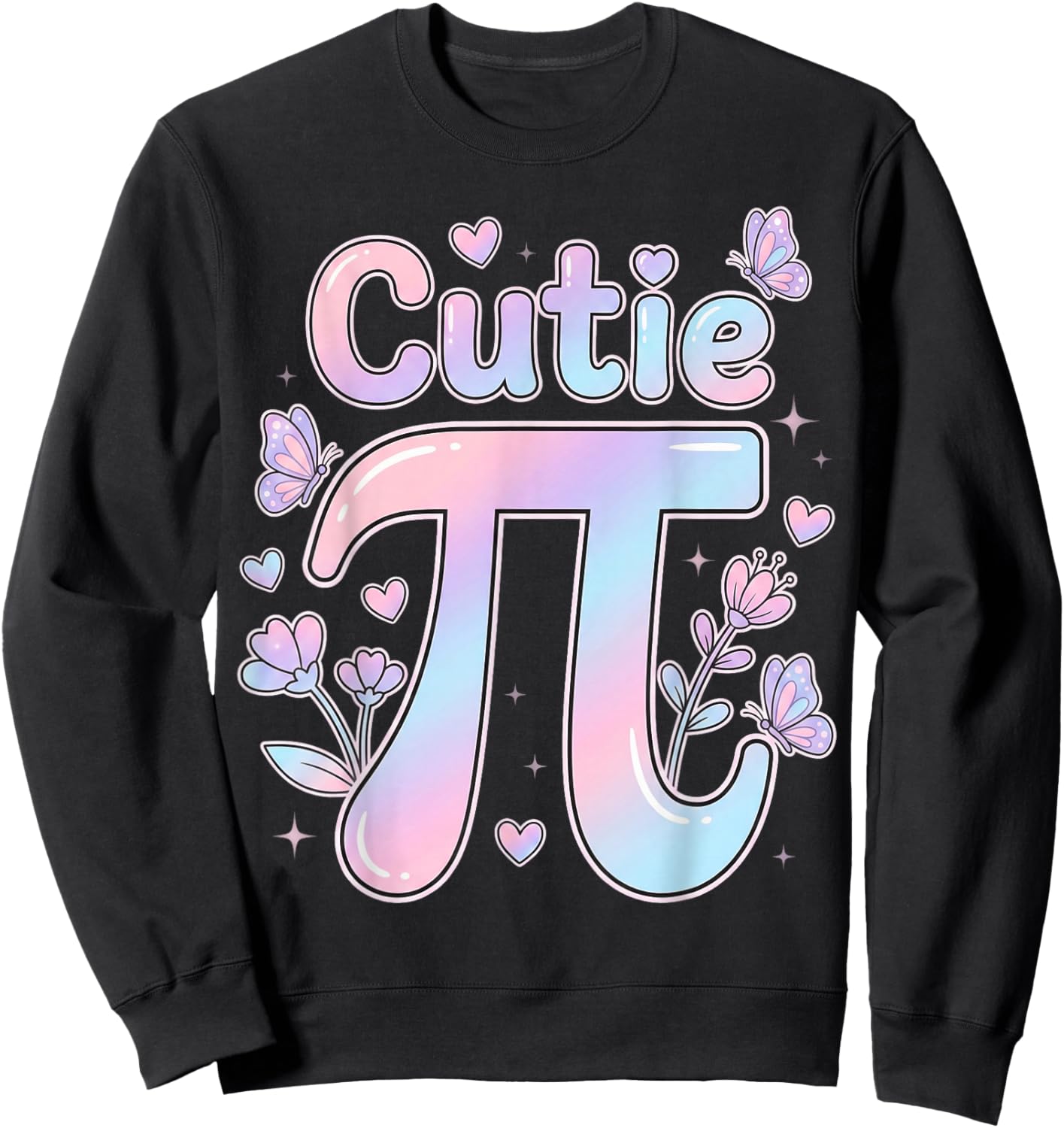Cutie Pi Day Shirt Women Kids Toddler Math Teacher Student Sweatshirt - Sweatshirt | Black