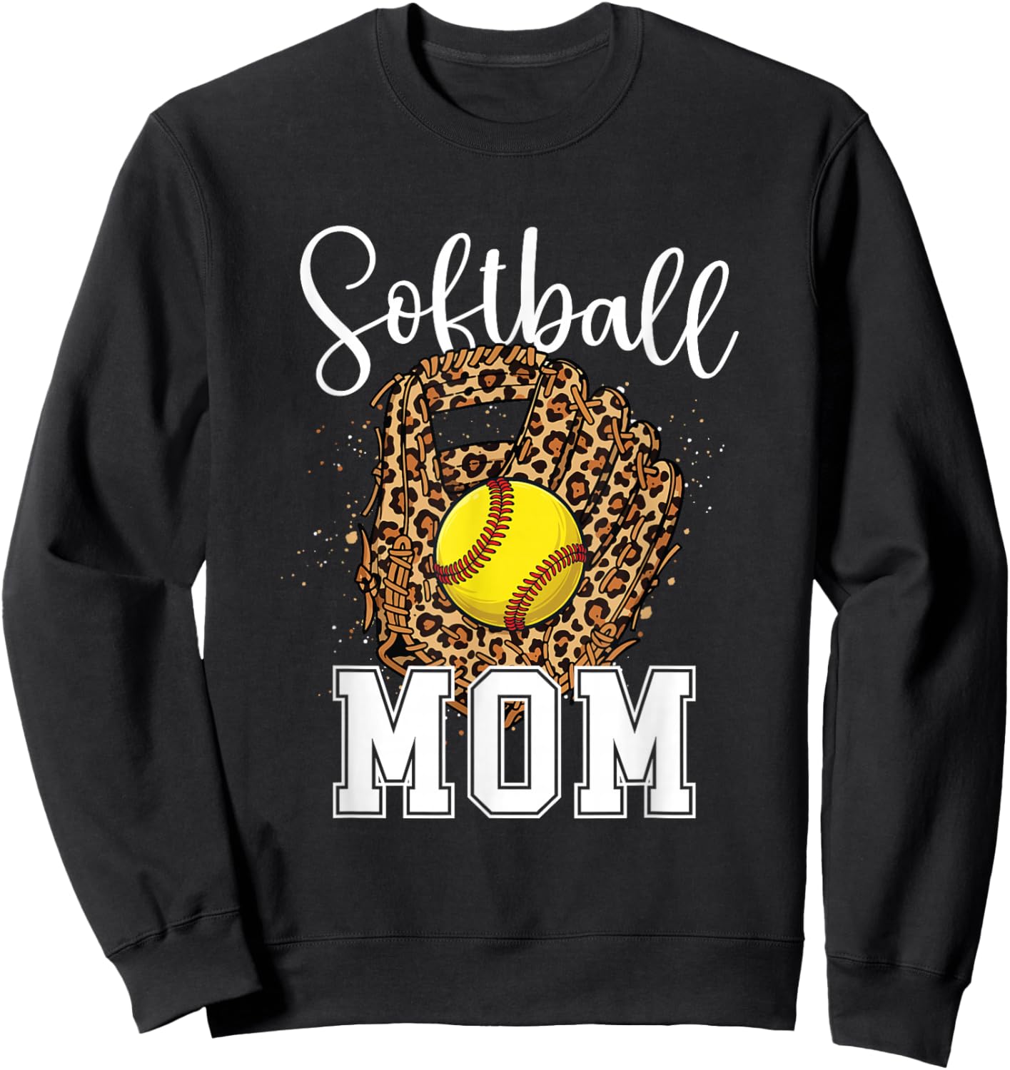 Softball Mom - Softball Lover Softball Mama Softballer Sweatshirt - Sweatshirt | Black
