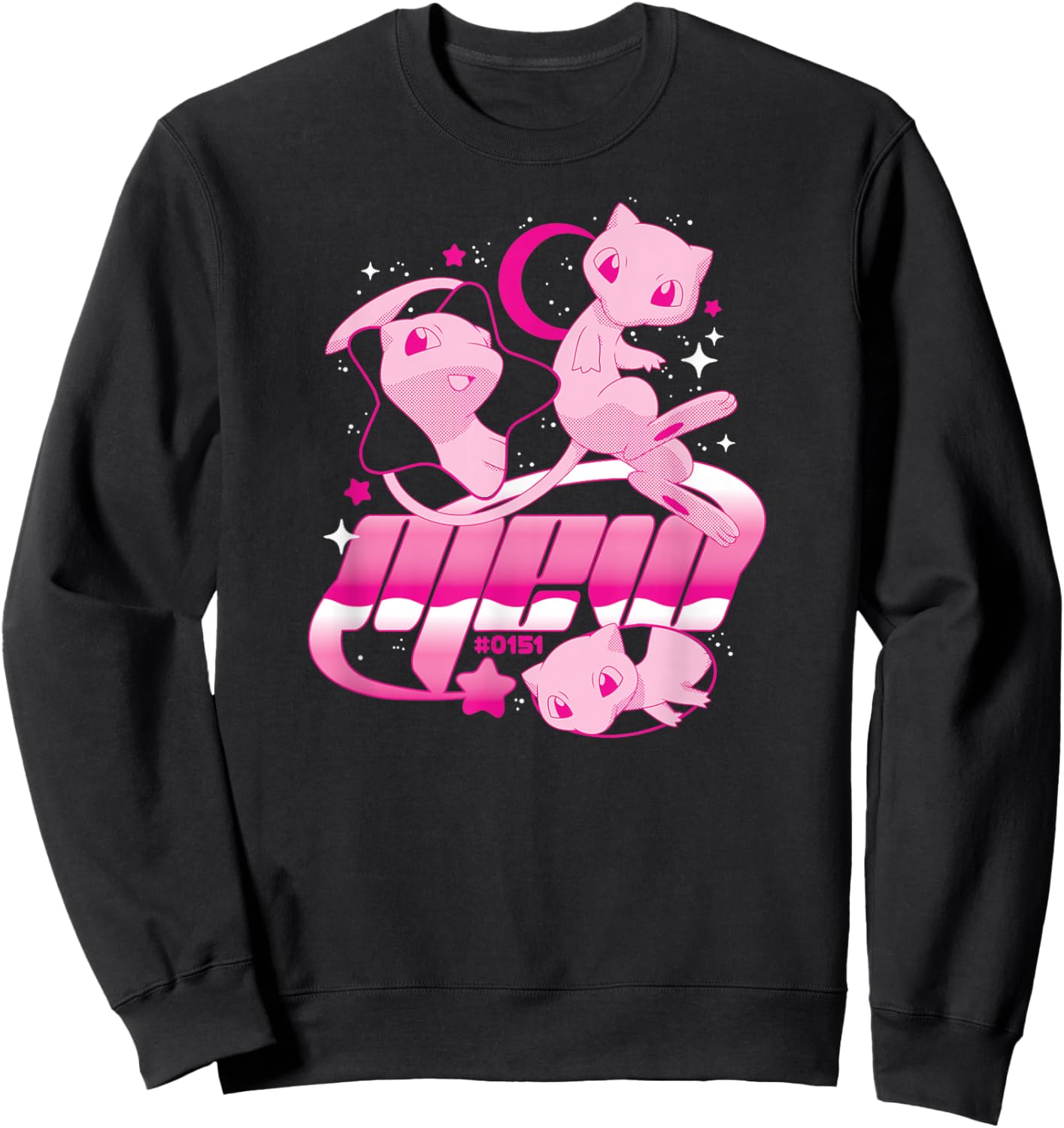 Pokémon - Generation 1 - Y2K Mew Floating Among The Stars Sweatshirt - Sweatshirt | Black