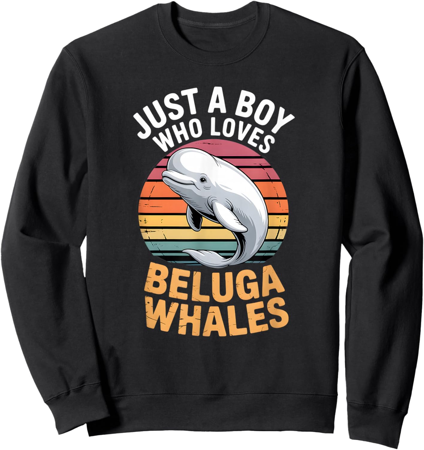 Boys Beluga Whale Sweatshirt - Sweatshirt | Black