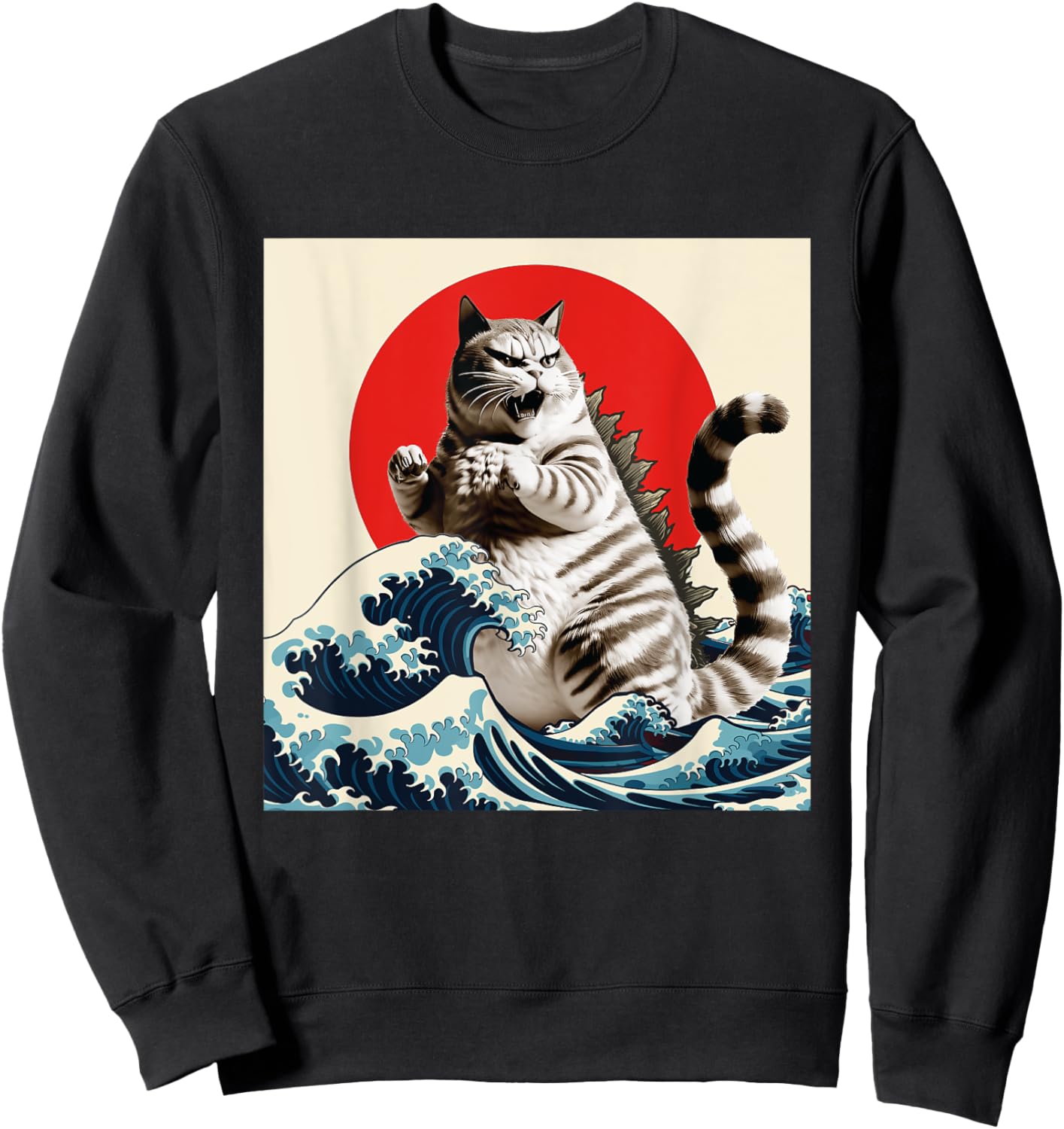 Catzilla - Cat Lover Kitten Owner Kitty Women Girls Kids Sweatshirt - Sweatshirt | Black