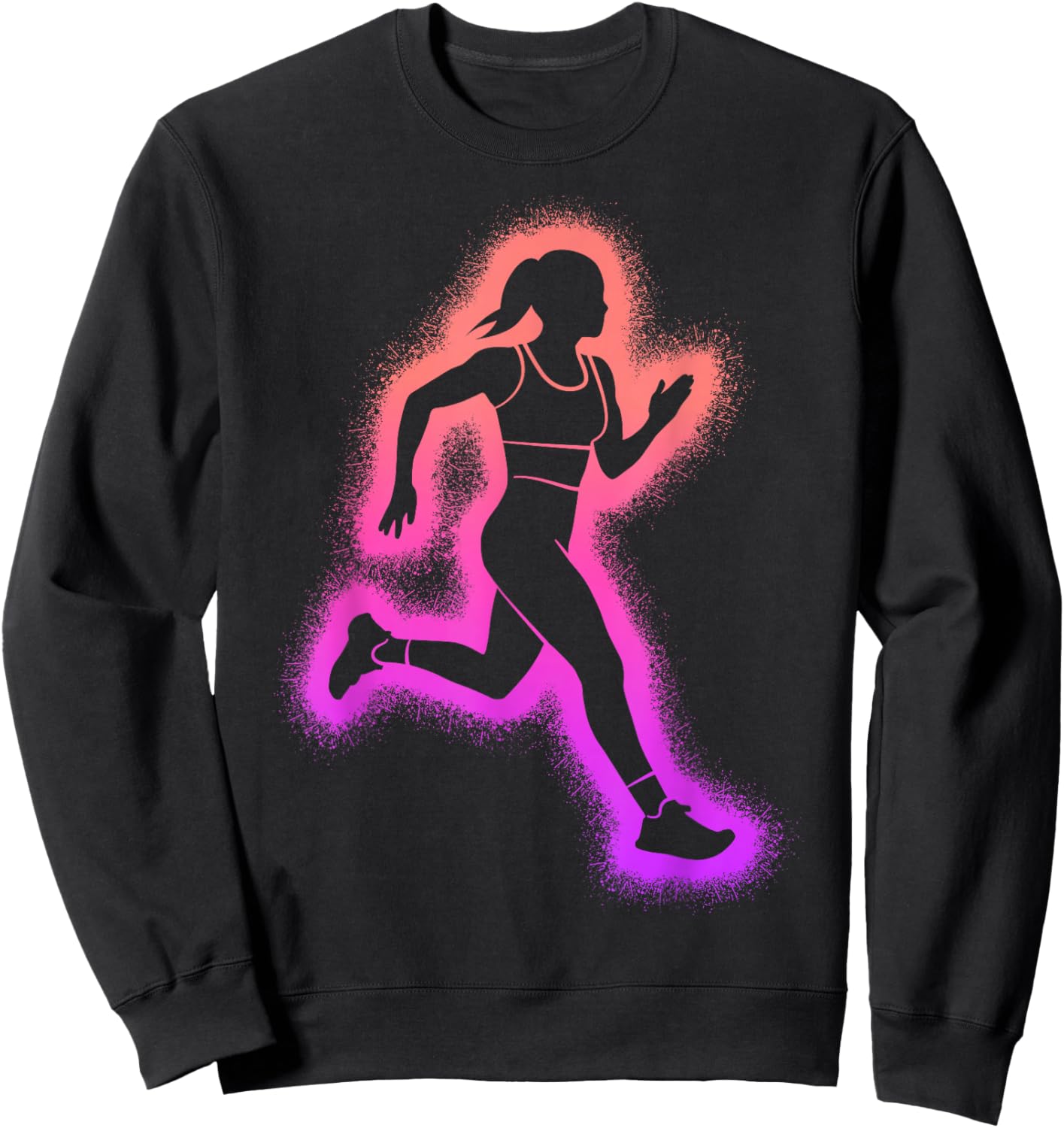Running Run Women Girls Kids Runner Sweatshirt - Sweatshirt | Black