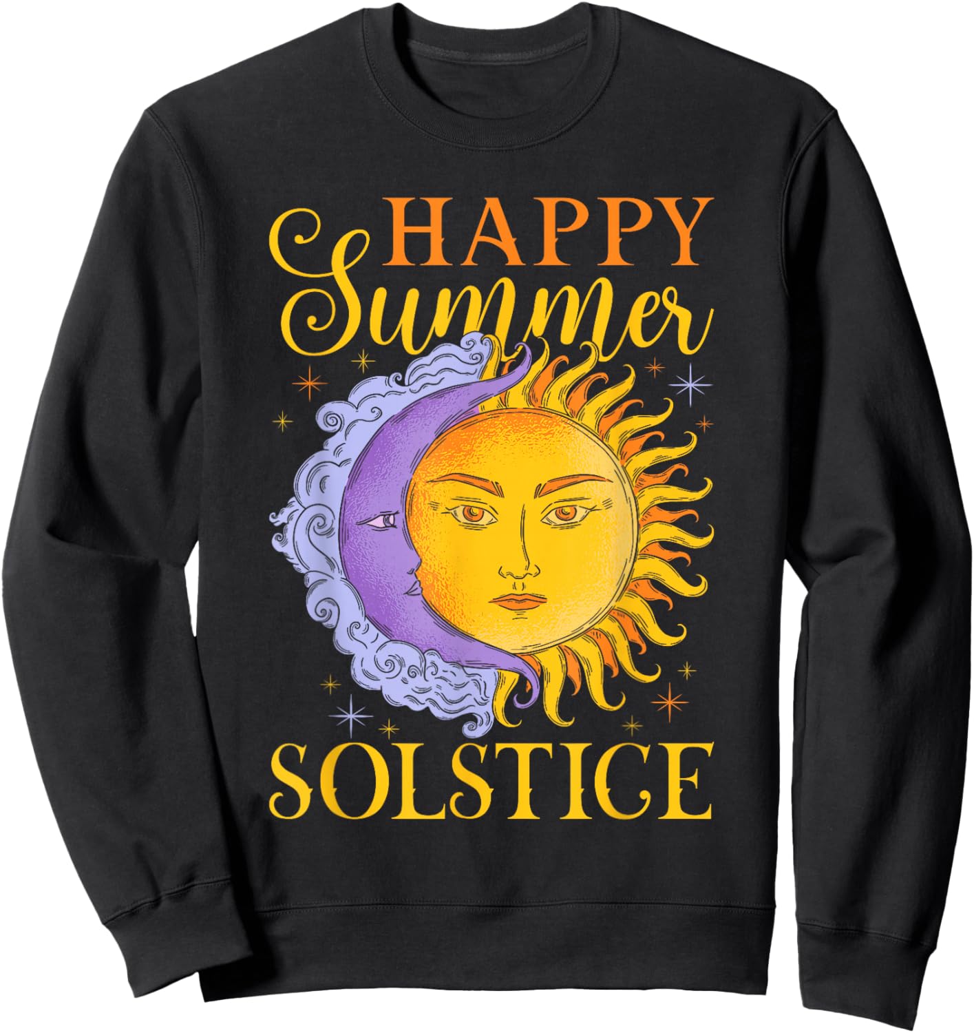 Happy Summer Solstice Festival Sweatshirt - Sweatshirt | Black