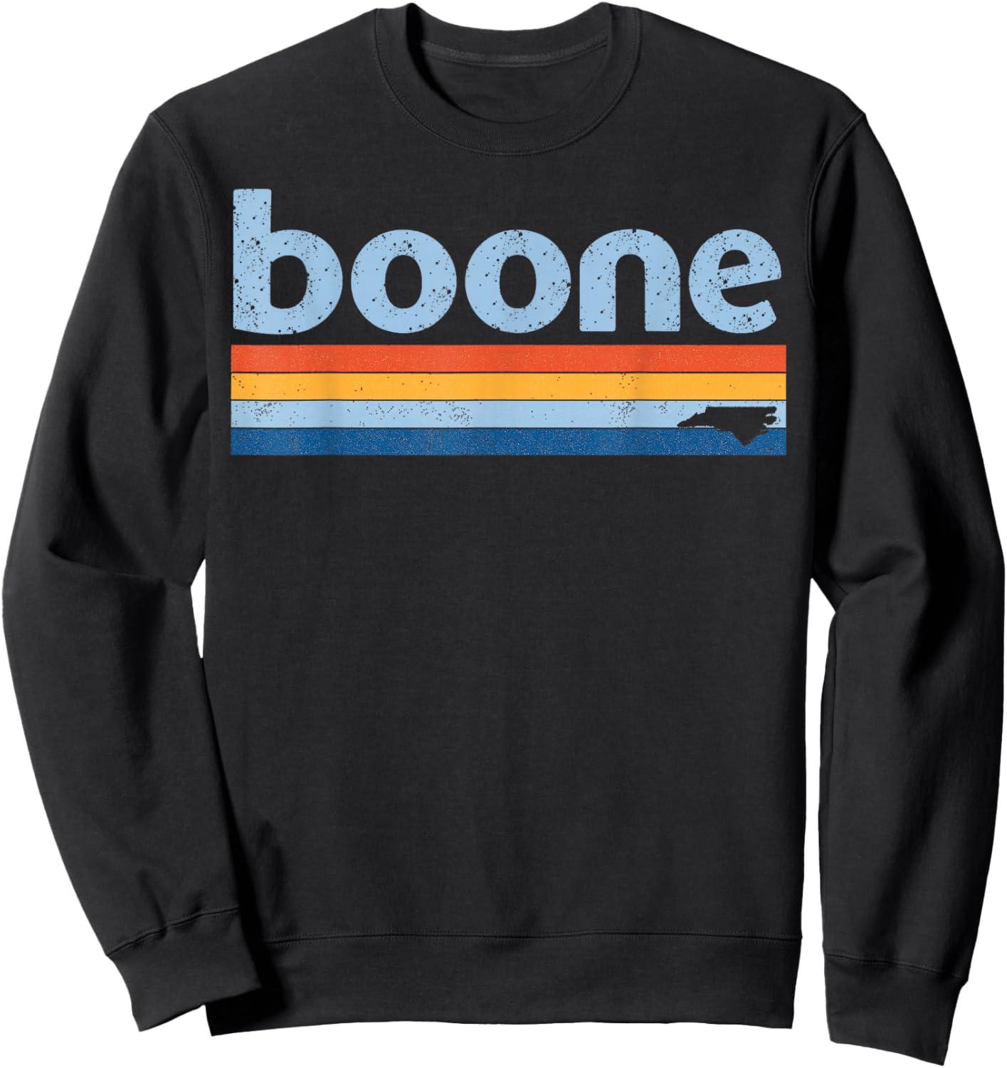 Vintage 80s Style Boone NC Sweatshirt - Sweatshirt | Black