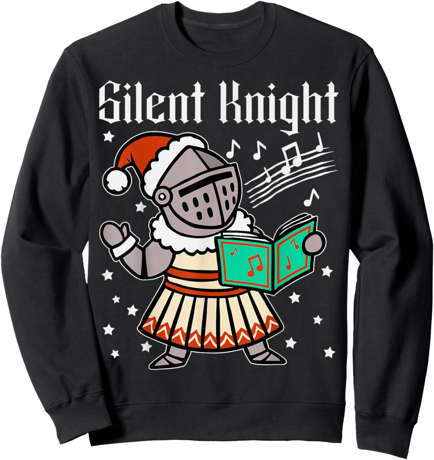 Silent Knight Christmas Medieval Templar Xmas Costume Sweatshirt - Sweatshirt | Black