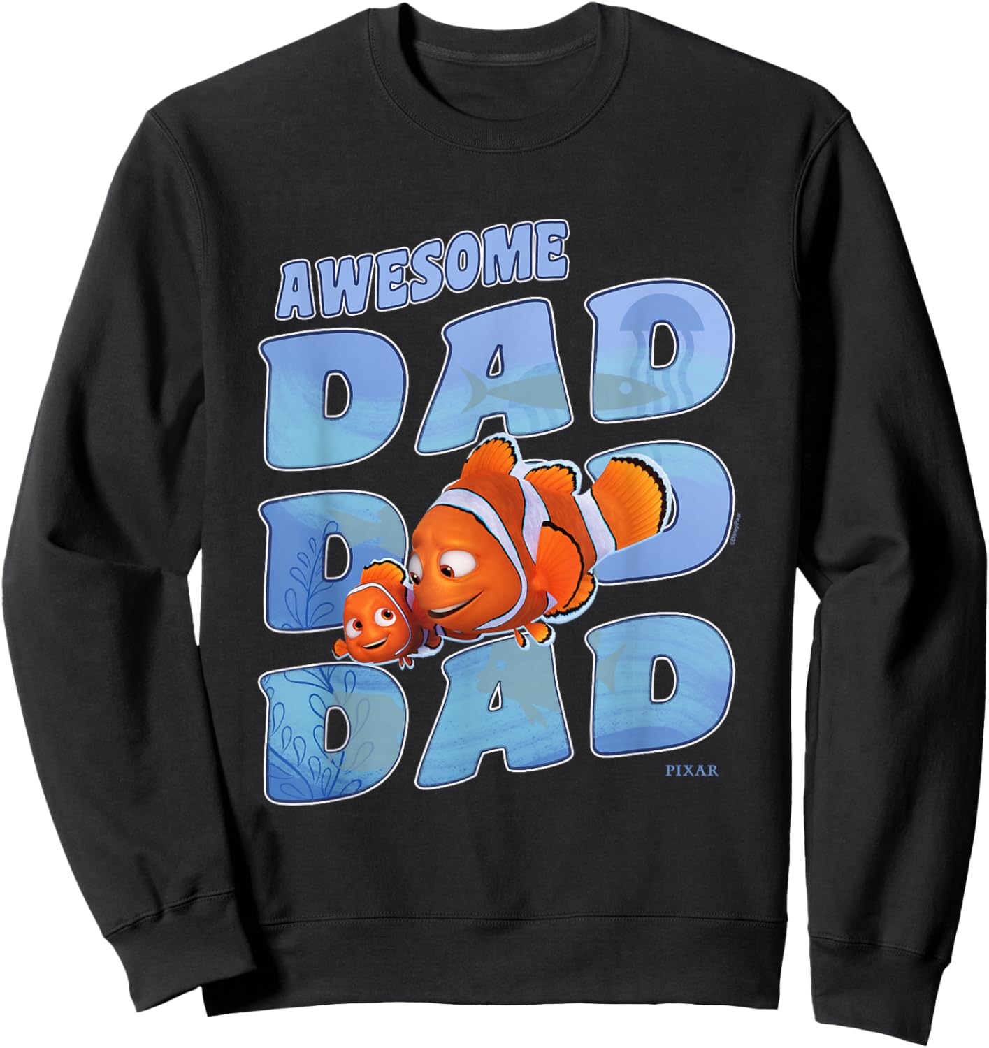 Disney Pixar Finding Nemo Marlin Awesome Dad Father's Day Sweatshirt - Sweatshirt | Black
