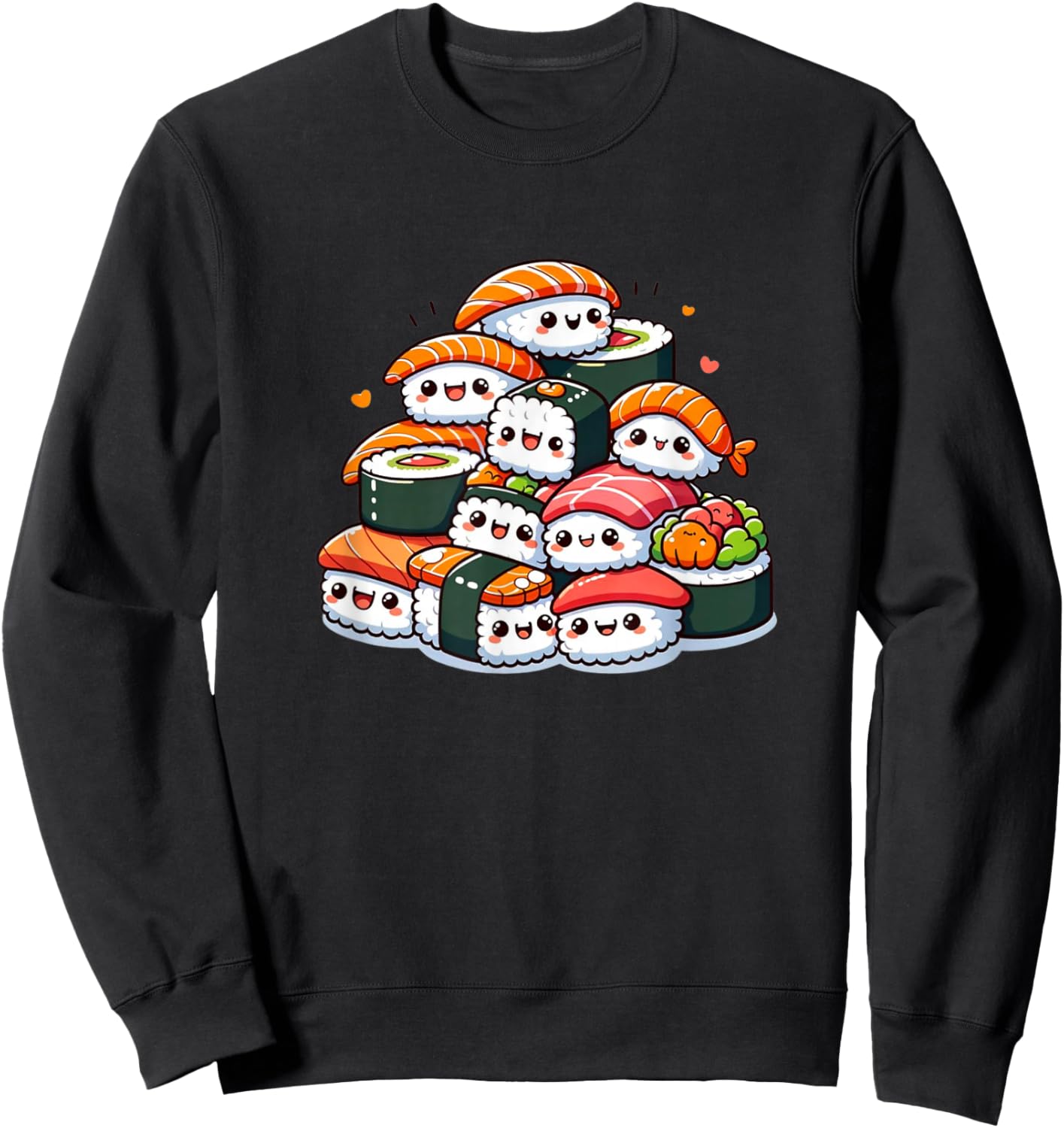 Kawaii Anime Sushi Kids Boys Girls Sweatshirt - Sweatshirt | Black