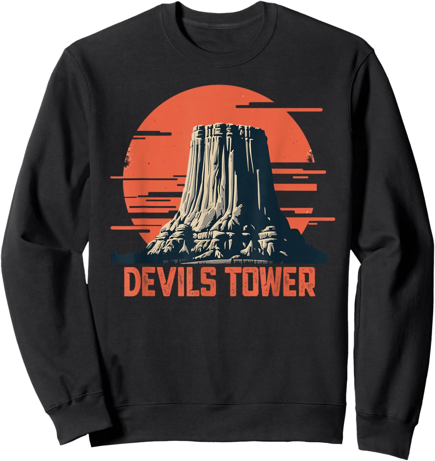 Devils Tower Wyoming, Devils Tower Tour, Devils Tower Sweatshirt - Sweatshirt | Black