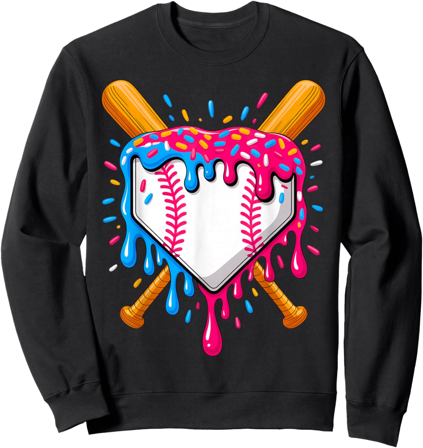 Baseball Respect The Drip Youth Boys Baseball Sweatshirt - Sweatshirt | Black