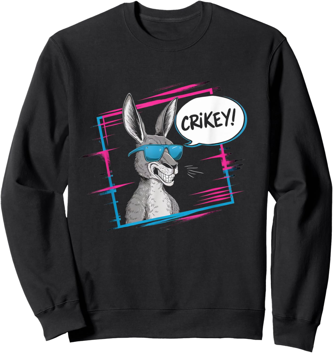 Crikey Australian Slang Product Funny Aussie Slang Down Sweatshirt - Sweatshirt | Black