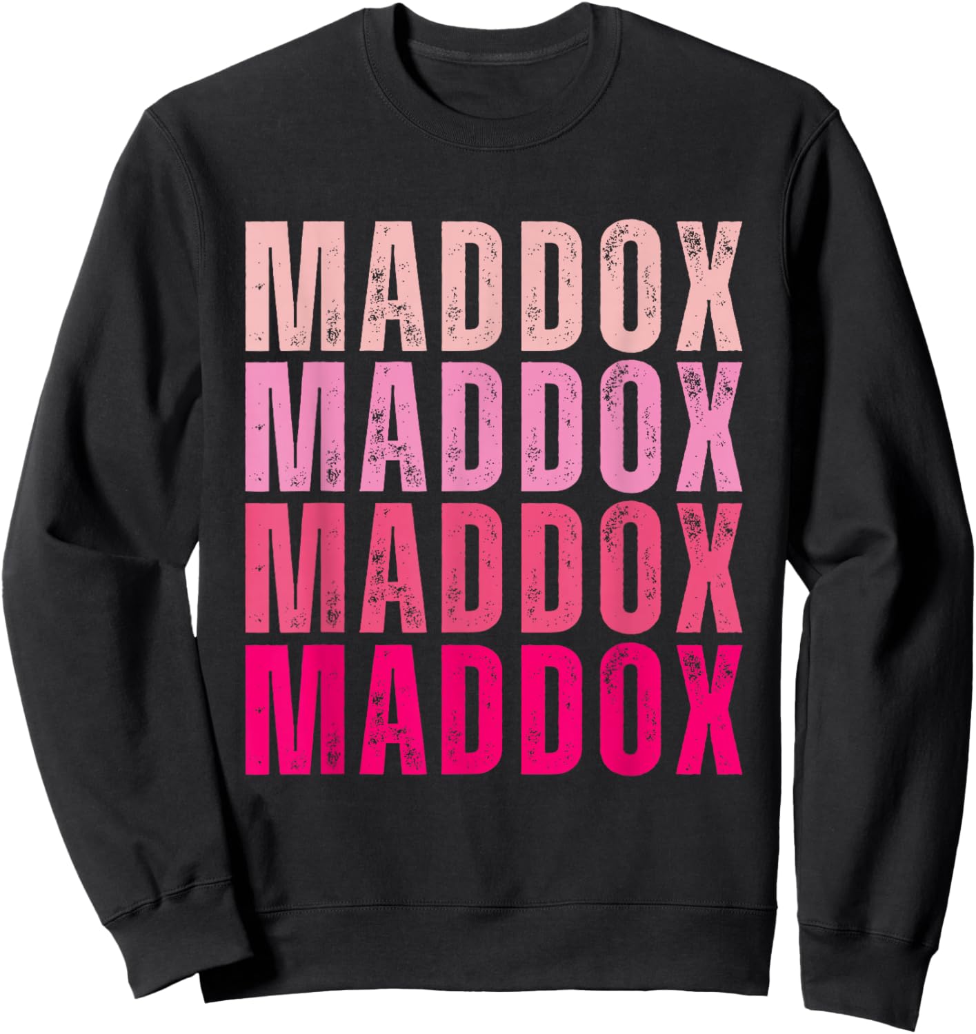 Personalized Name Maddox I Love Maddox Vintage Sweatshirt - Sweatshirt | Black