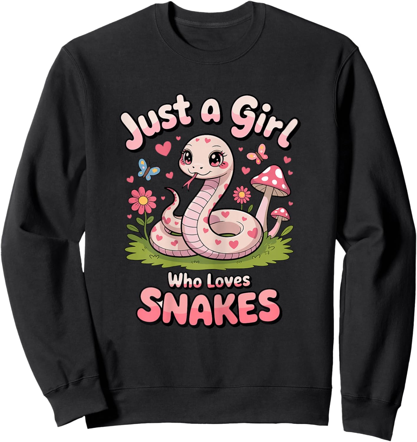 Just a Girl Who Loves Snakes Sweatshirt - Sweatshirt | Black