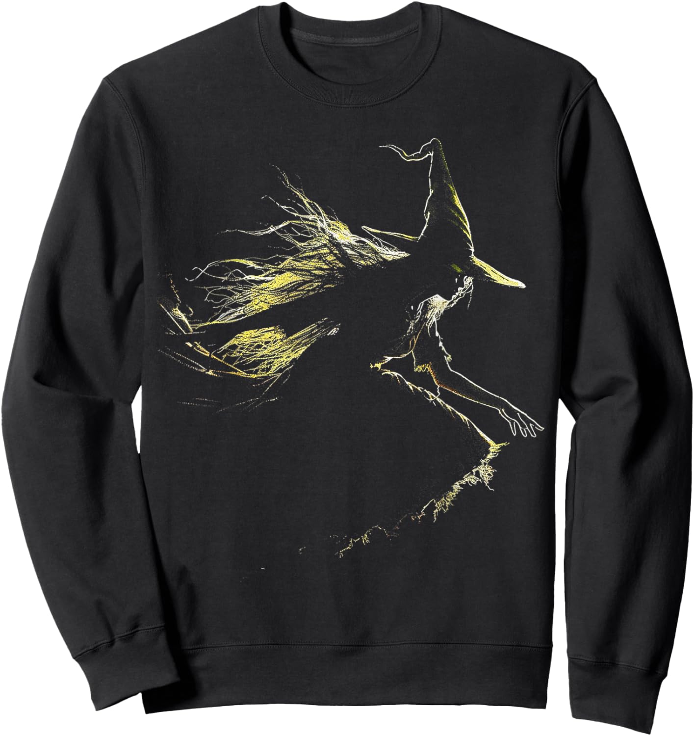 Witch Costume Halloween Spooky Art Witch Sweatshirt - Sweatshirt | Black