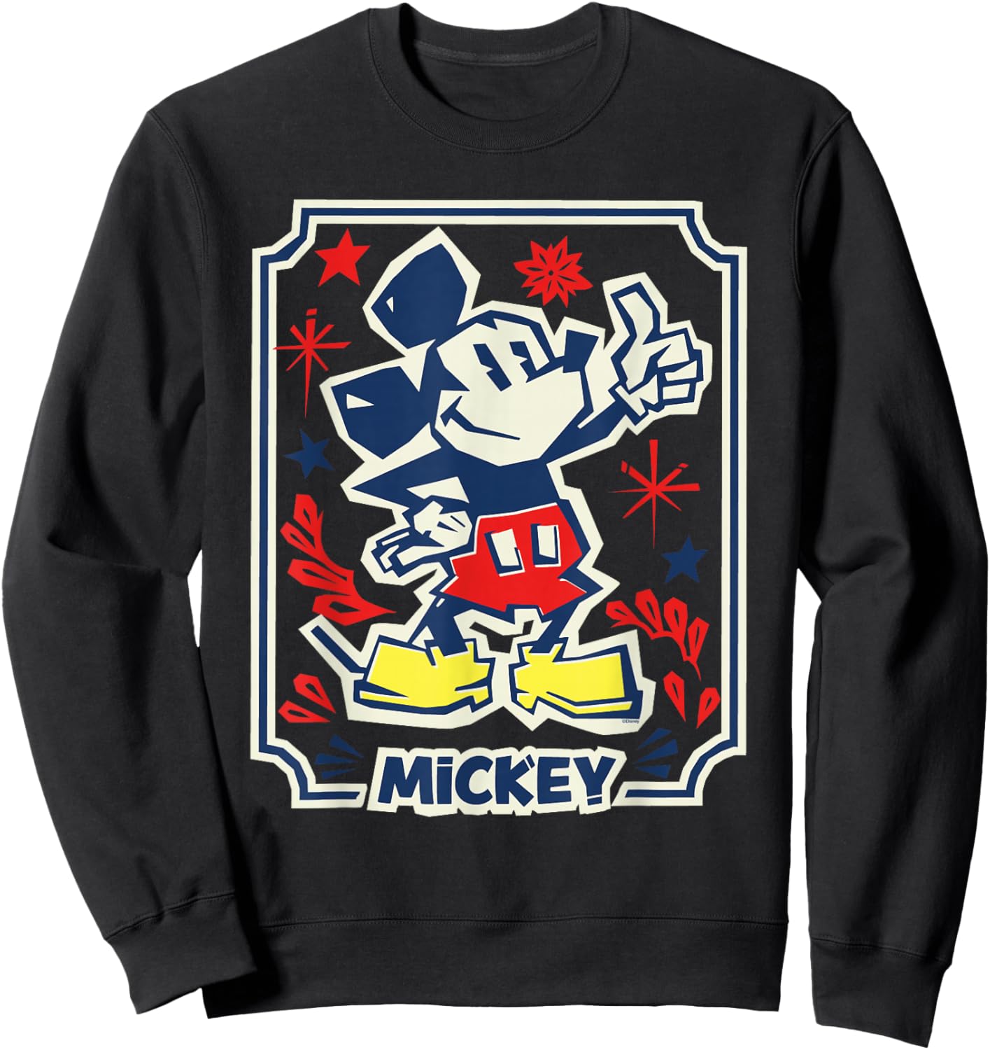 Disney Mickey Mouse Fiesta Papel Picado Style Mexican Art Sweatshirt - Sweatshirt | Black