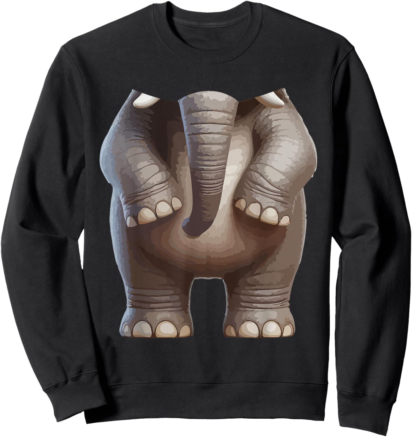 Halloween Animal Costume Cosplay Elephant Matching Parties Sweatshirt - Sweatshirt | Black
