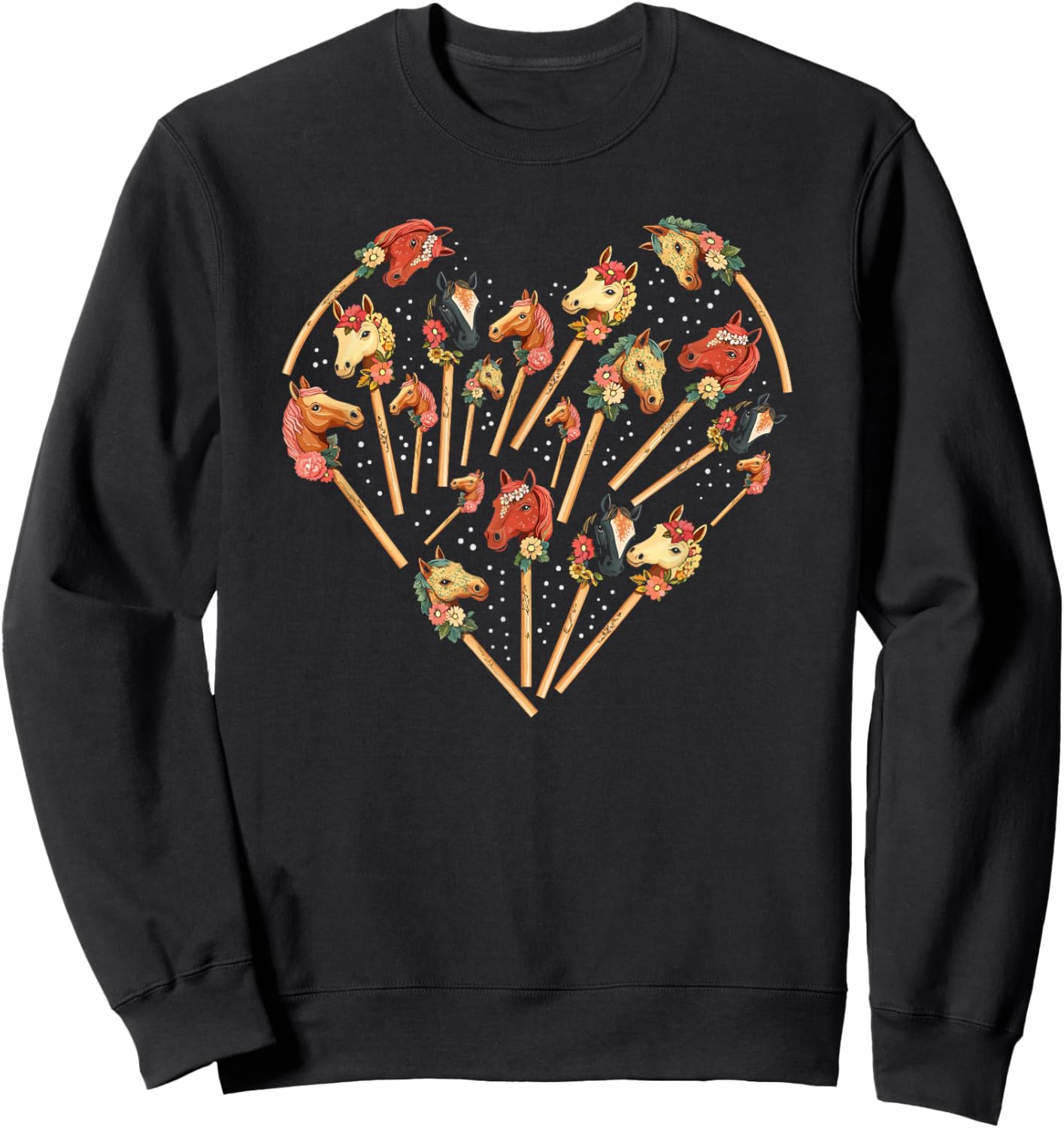 Hobby Horsing Cute Stick Horse Saying for Girls and Women Sweatshirt - Sweatshirt | Black