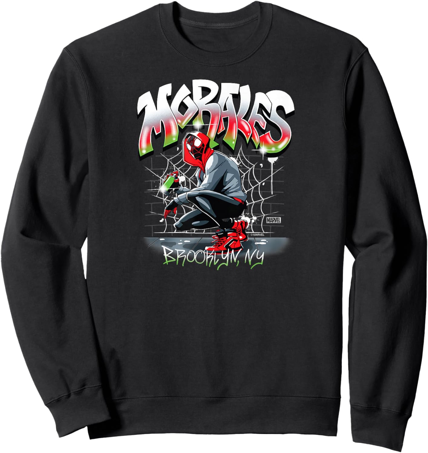 Spider-Man - Miles Morales Spray Paint Sweatshirt - Sweatshirt | Black