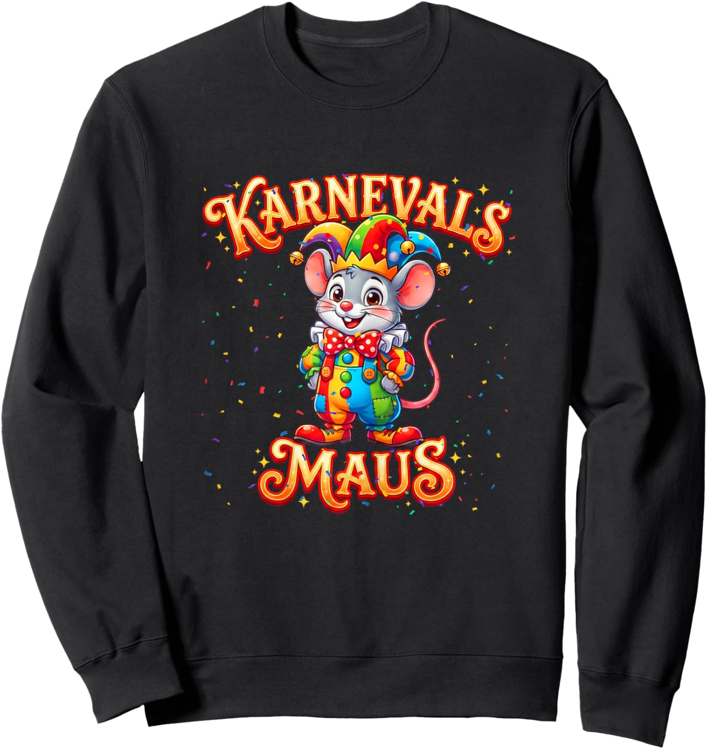 Carnival Mouse Fancy Dress Funny Carnival Costume Sweatshirt - Sweatshirt | Black