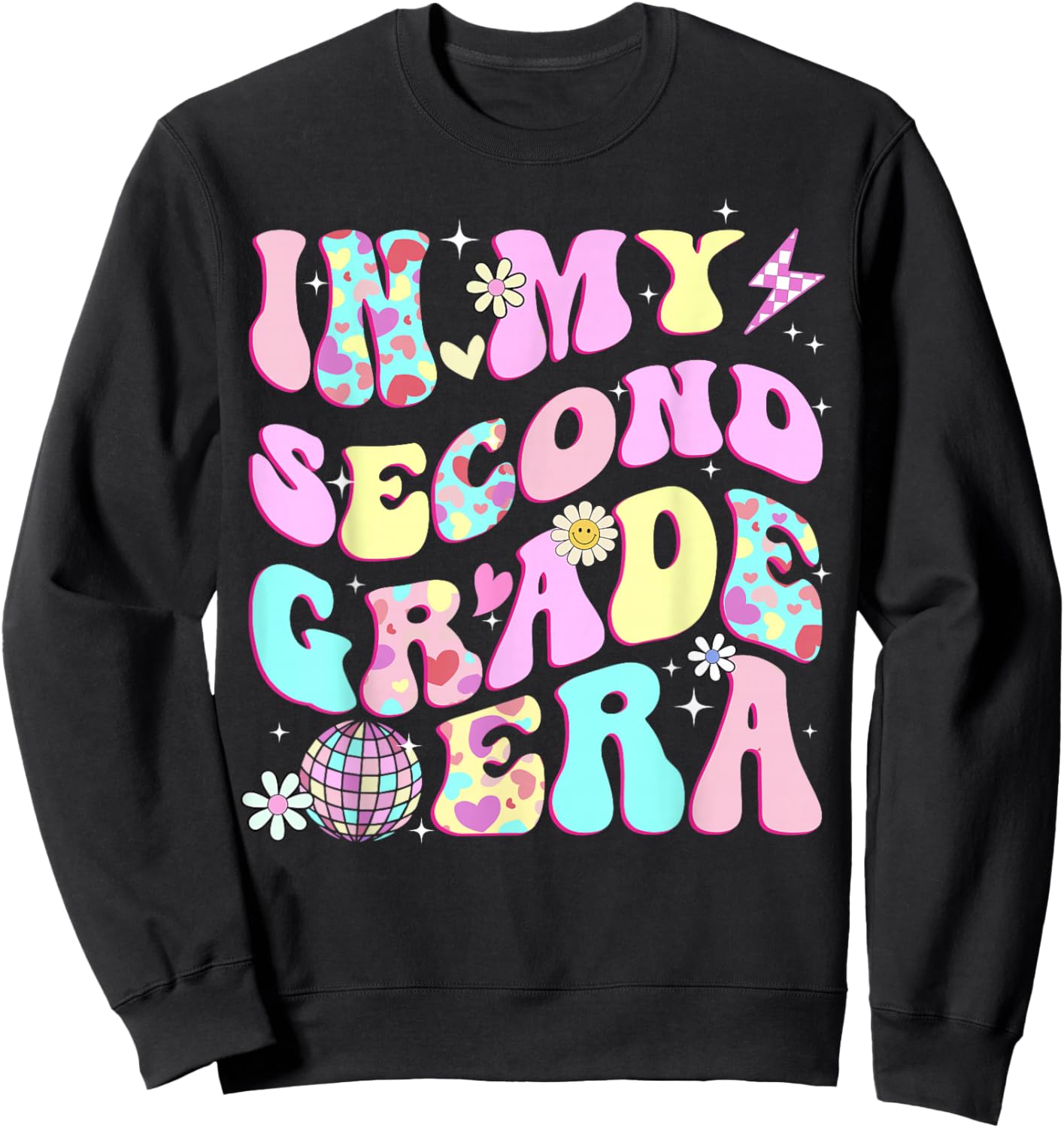 In My Second Grade Era Girl Back to School 2nd Grade Teacher Sweatshirt - Sweatshirt | Black