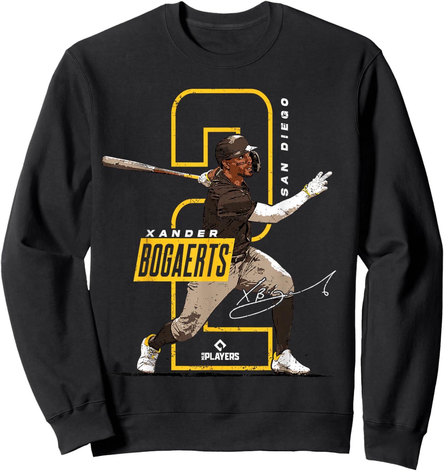 Xander Bogaerts | San Diego Baseball Players | MLBXBO3002 Sweatshirt - Sweatshirt | Black