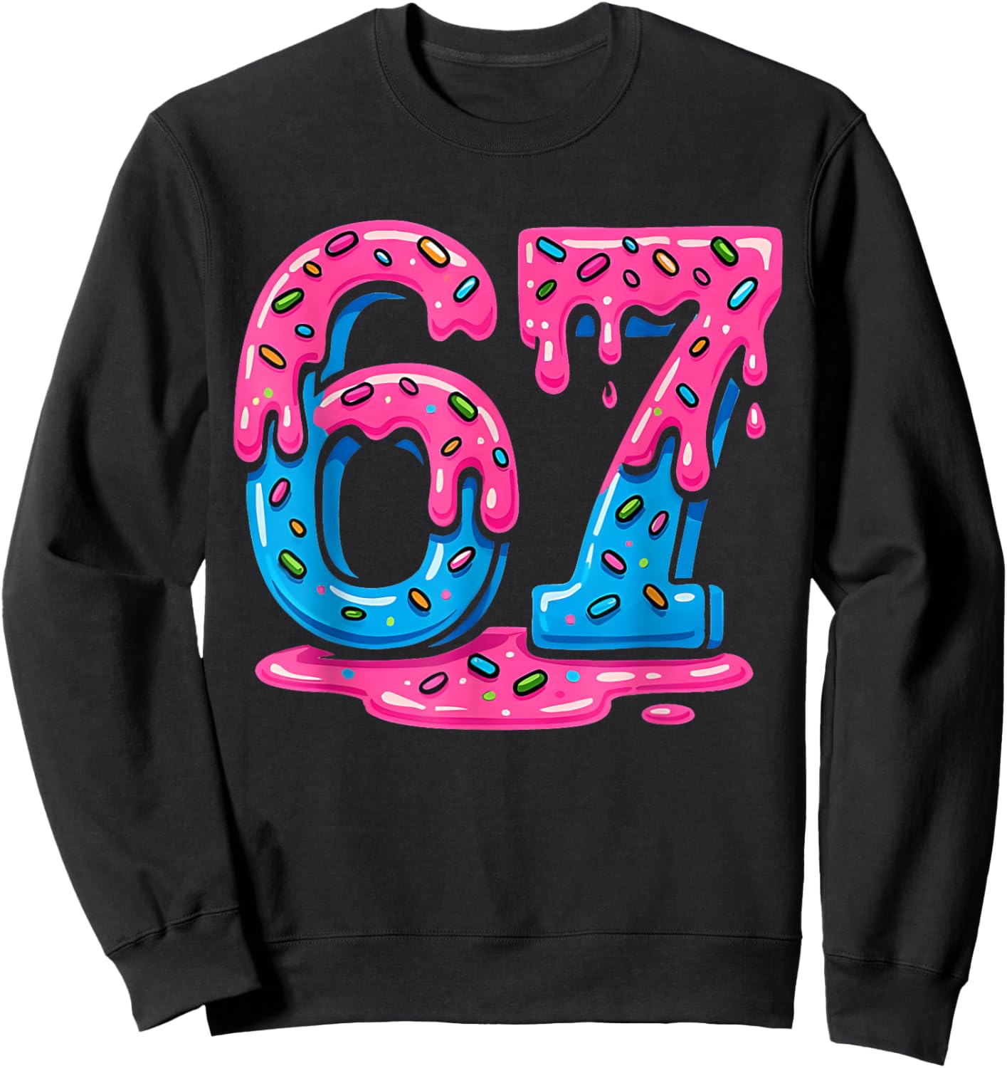Aura Energy 6 7 Funny Six Seven Meme Gen Alpha Slang Kid Boy Sweatshirt - Sweatshirt | Black