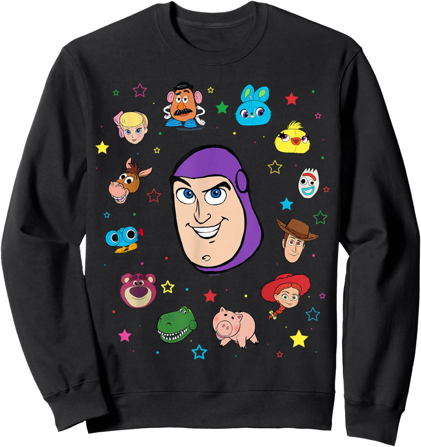 Disney and Pixar's Toy Story Buzz Lightyear Big Face Collage Sweatshirt - Sweatshirt | Black