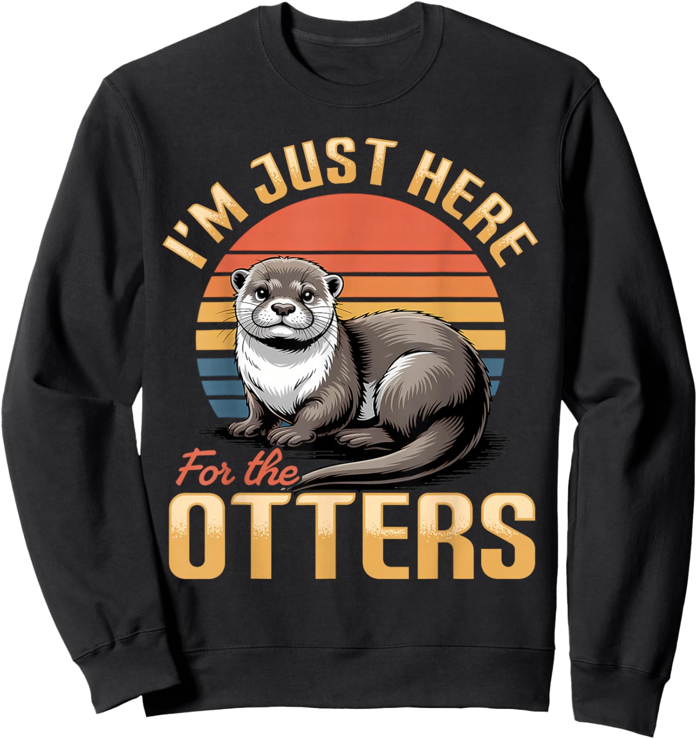 Funny Otter Sweatshirt - Sweatshirt | Black