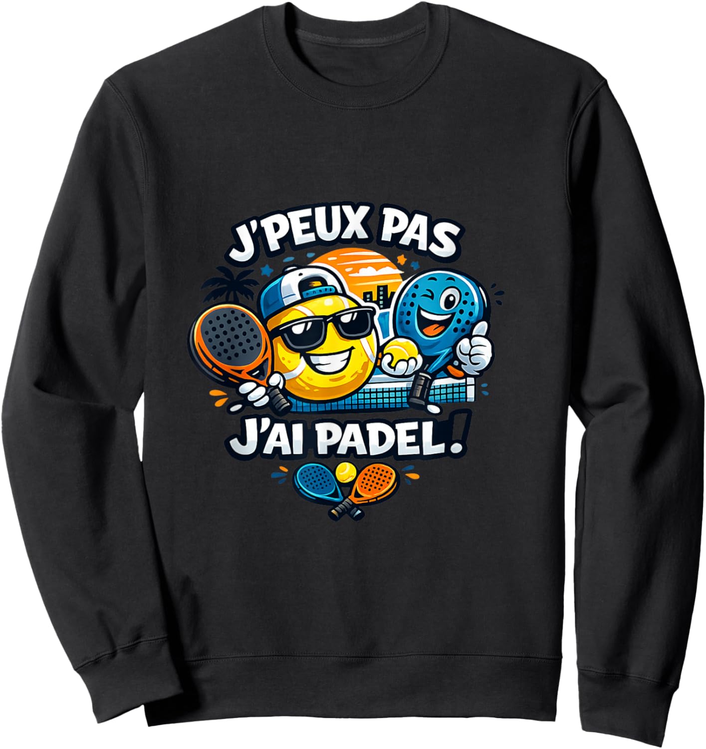 J'peuX Pas J'Ai Padel Sweatshirt - Sweatshirt | Black