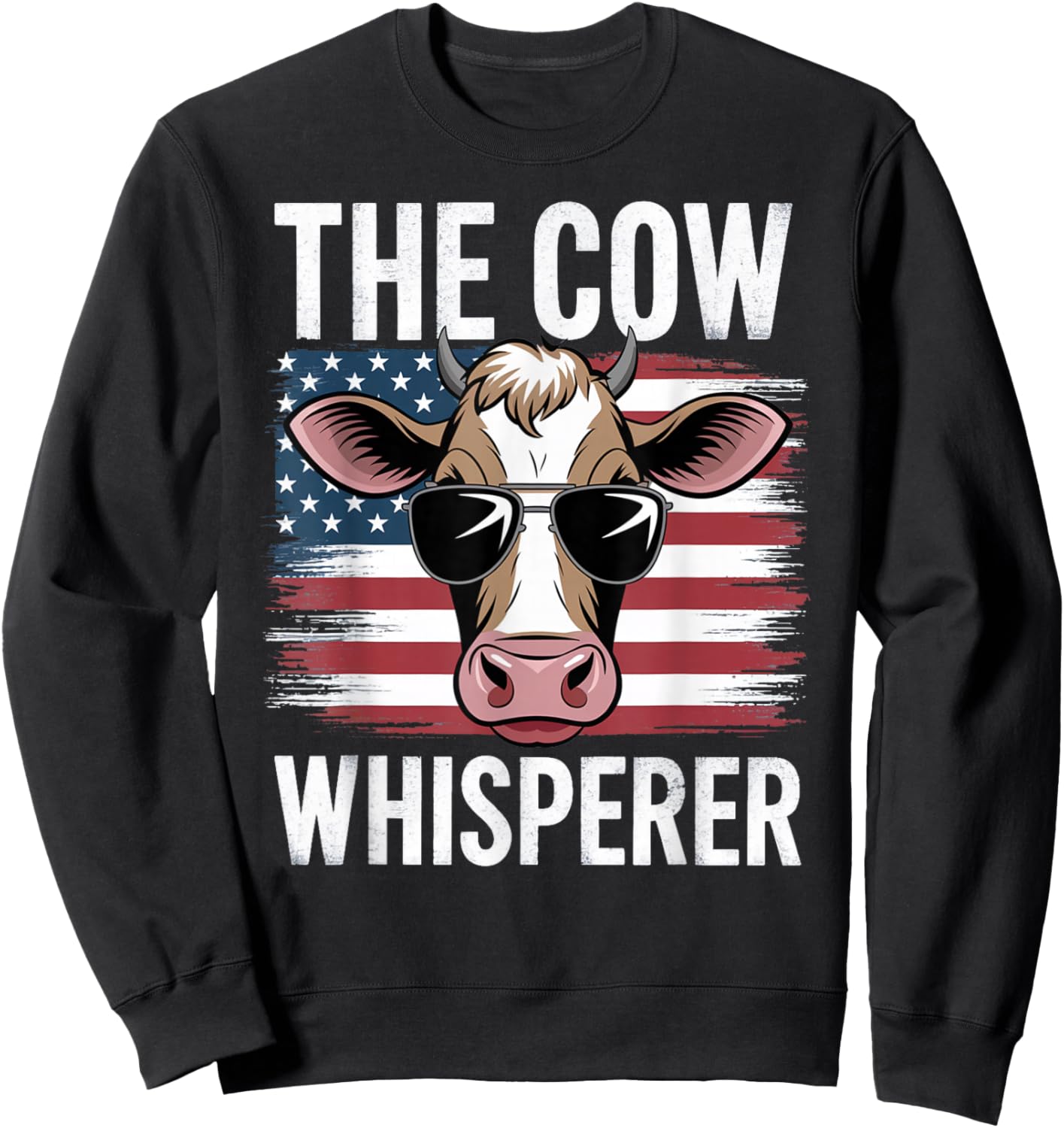 Men Women The Cow Whisperer Farmer Animal Farm Funny Sweatshirt - Sweatshirt | Black
