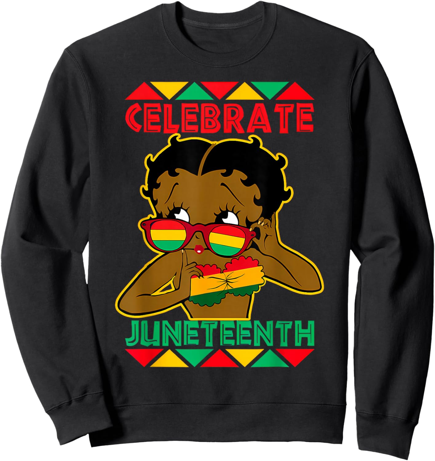 Black Girl Celebrate Juneteenth 1865 African Pride Kids Sweatshirt - Sweatshirt | Black