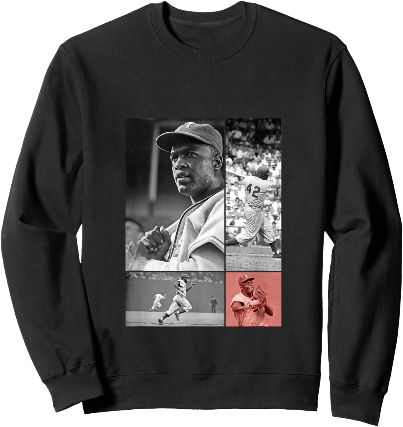 Jackie Robinson_Baseball_035 Sweatshirt - Sweatshirt | Black