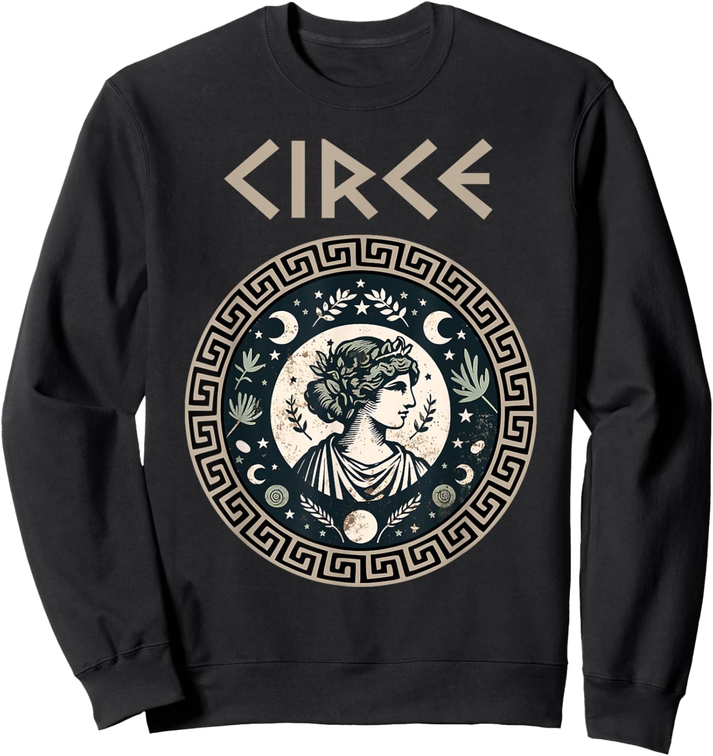 Agema Apparel Circe Greek Goddess and Sorceress Greek Mythology , Small, Black Sweatshirt - Sweatshirt | Black