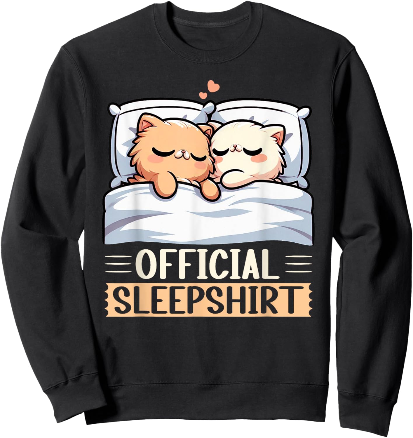 Official Sleepshirt Funny Persian Cat Nap Pajamas Sleepwear Men Women Kids Sweatshirt - Sweatshirt | Black
