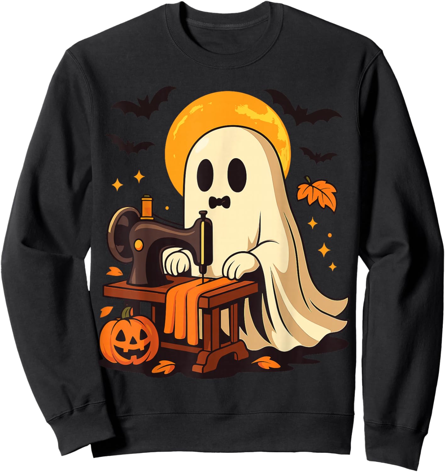 Sewing Ghost Costume Quilting Halloween Shirt Sweatshirt - Sweatshirt | Black