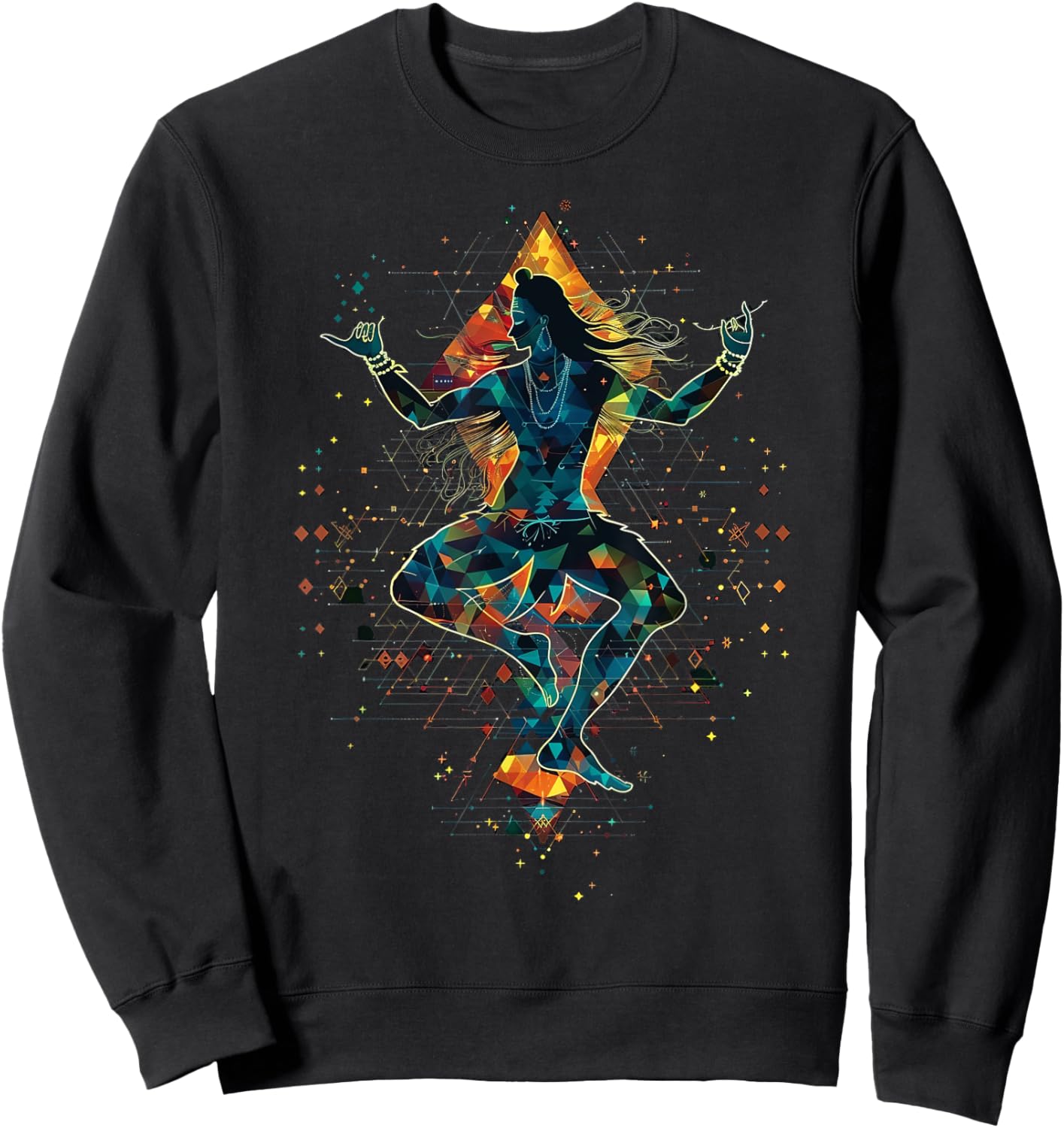 Shiva spiritual hindu god tandava dance yoga meditation Sweatshirt - Sweatshirt | Black