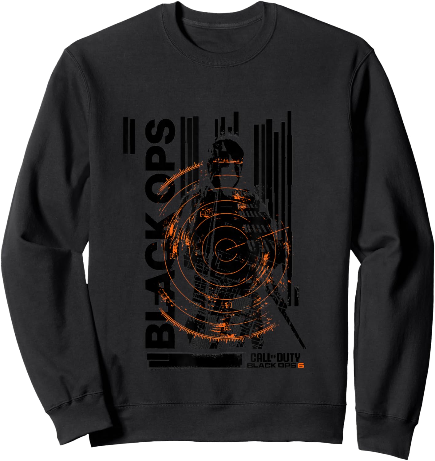 Call Of Duty Black Ops Soldier Silhouette Distressed Logo Sweatshirt - Sweatshirt | Black