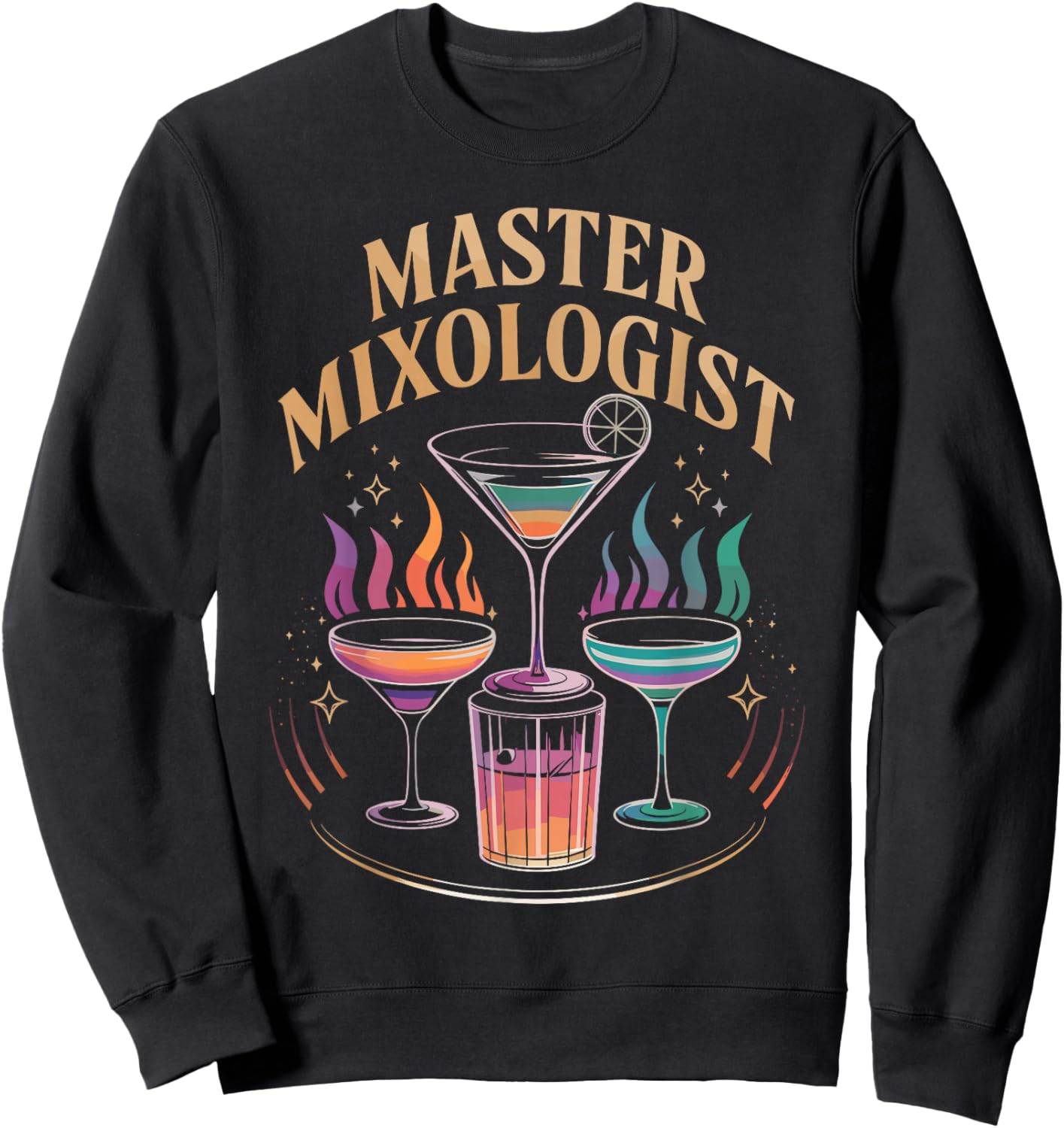 Funny Master Mixologist T Shirt for Cocktail Enthusiasts Sweatshirt - Sweatshirt | Black