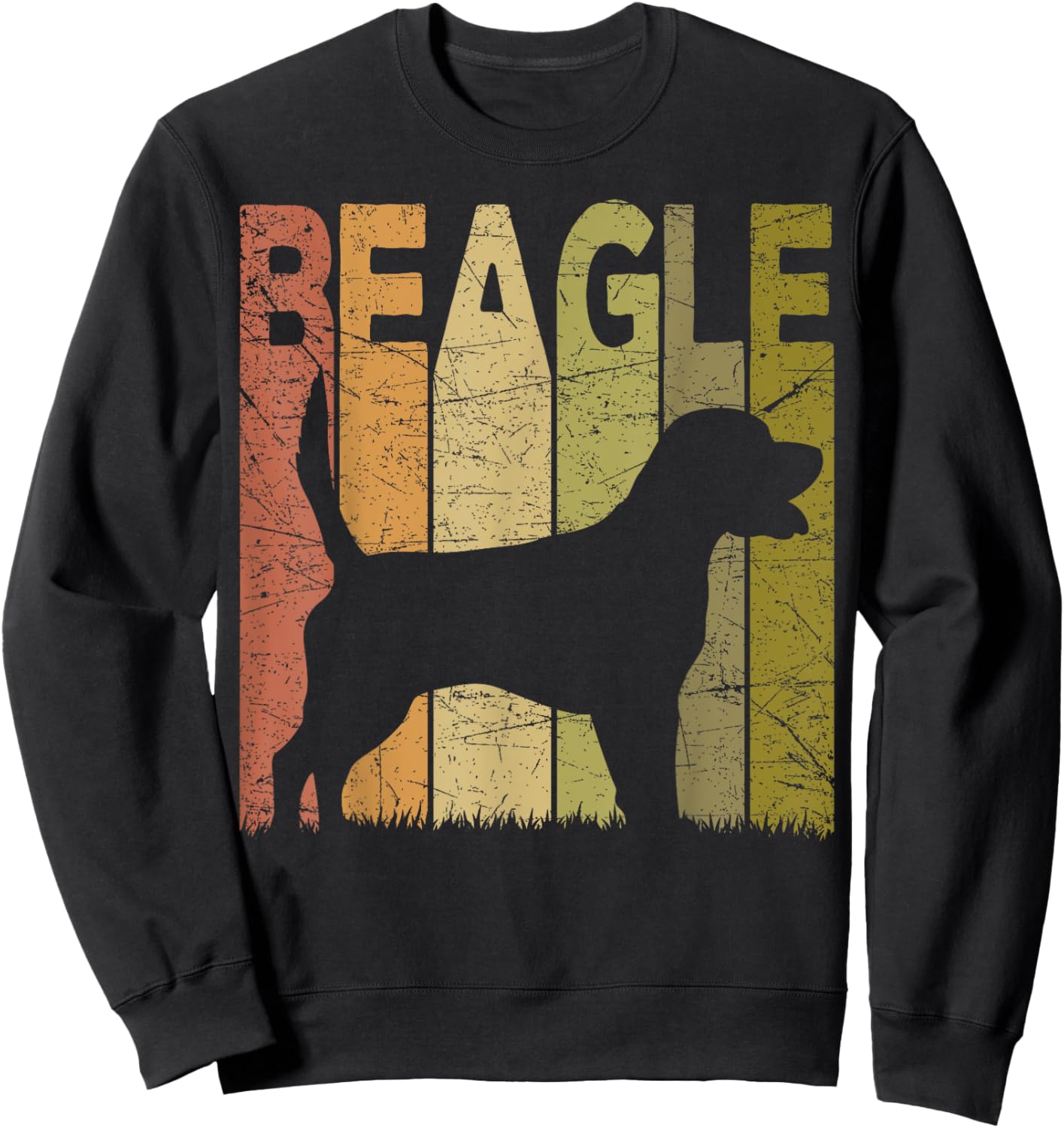 Beagle Vintage Beagle Dog Retro Beagle Lover Sweatshirt - Sweatshirt | Black