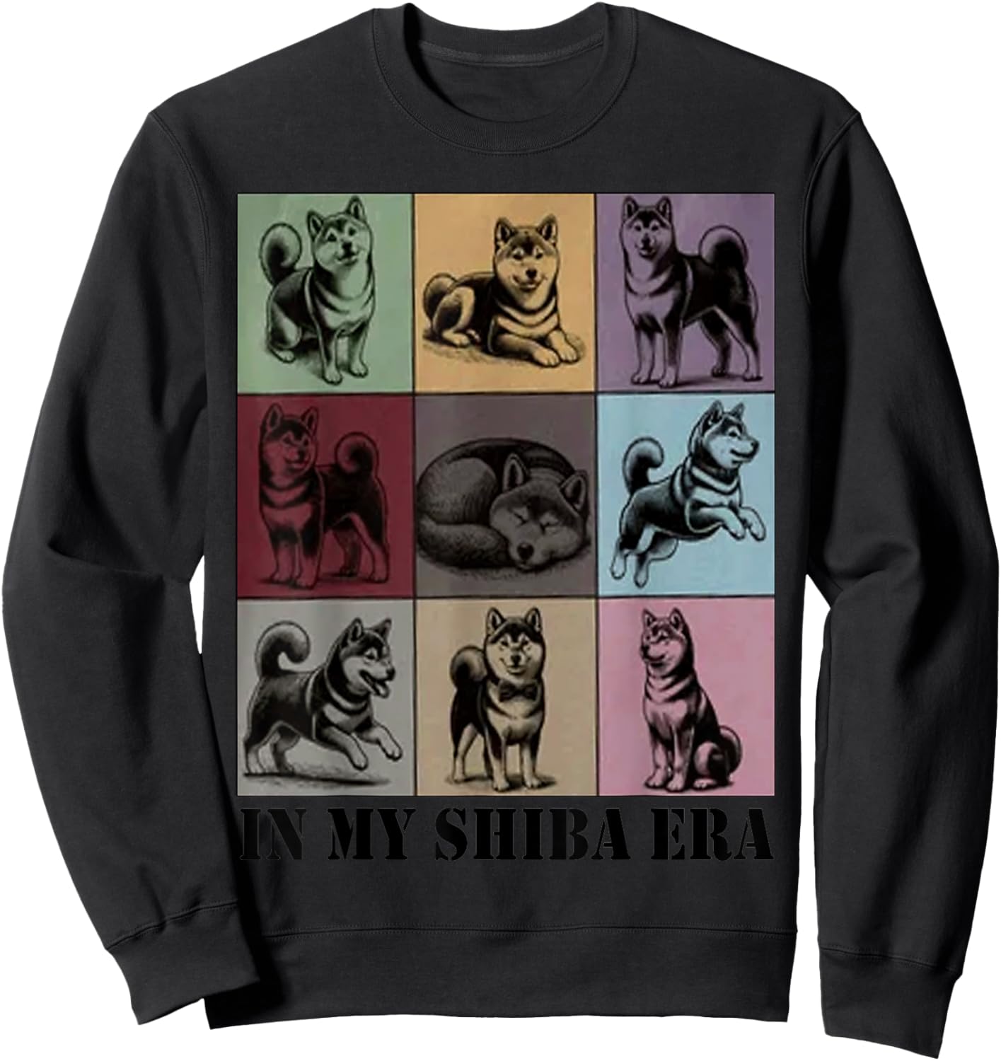 funny Shiba Dog Quote In My Shiba Inu Era Cool Dog Mom Love Men Women Sweatshirt - Sweatshirt | Black