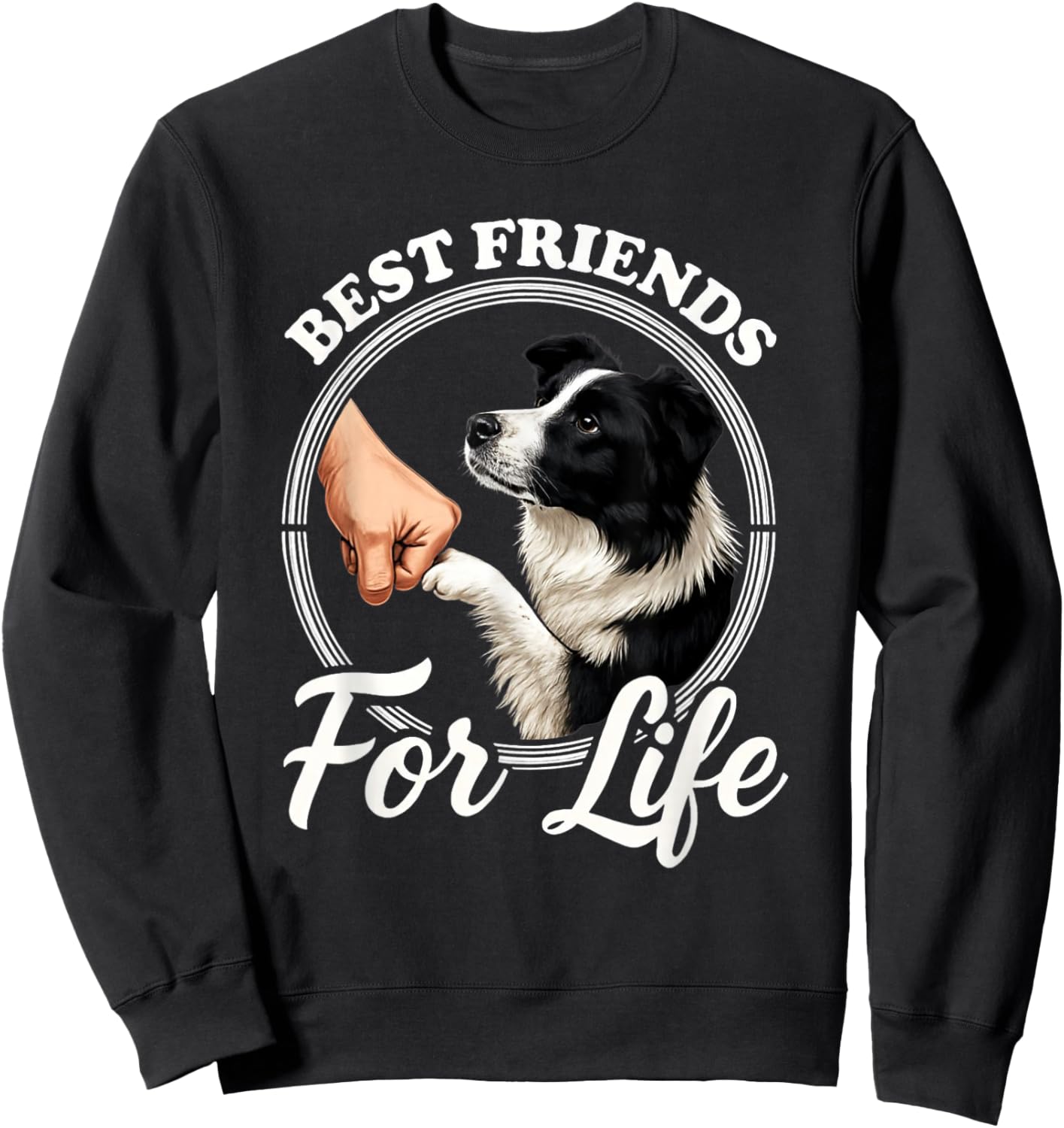 Border Collie Lover Design Border Collie Dog Sweatshirt - Sweatshirt | Black
