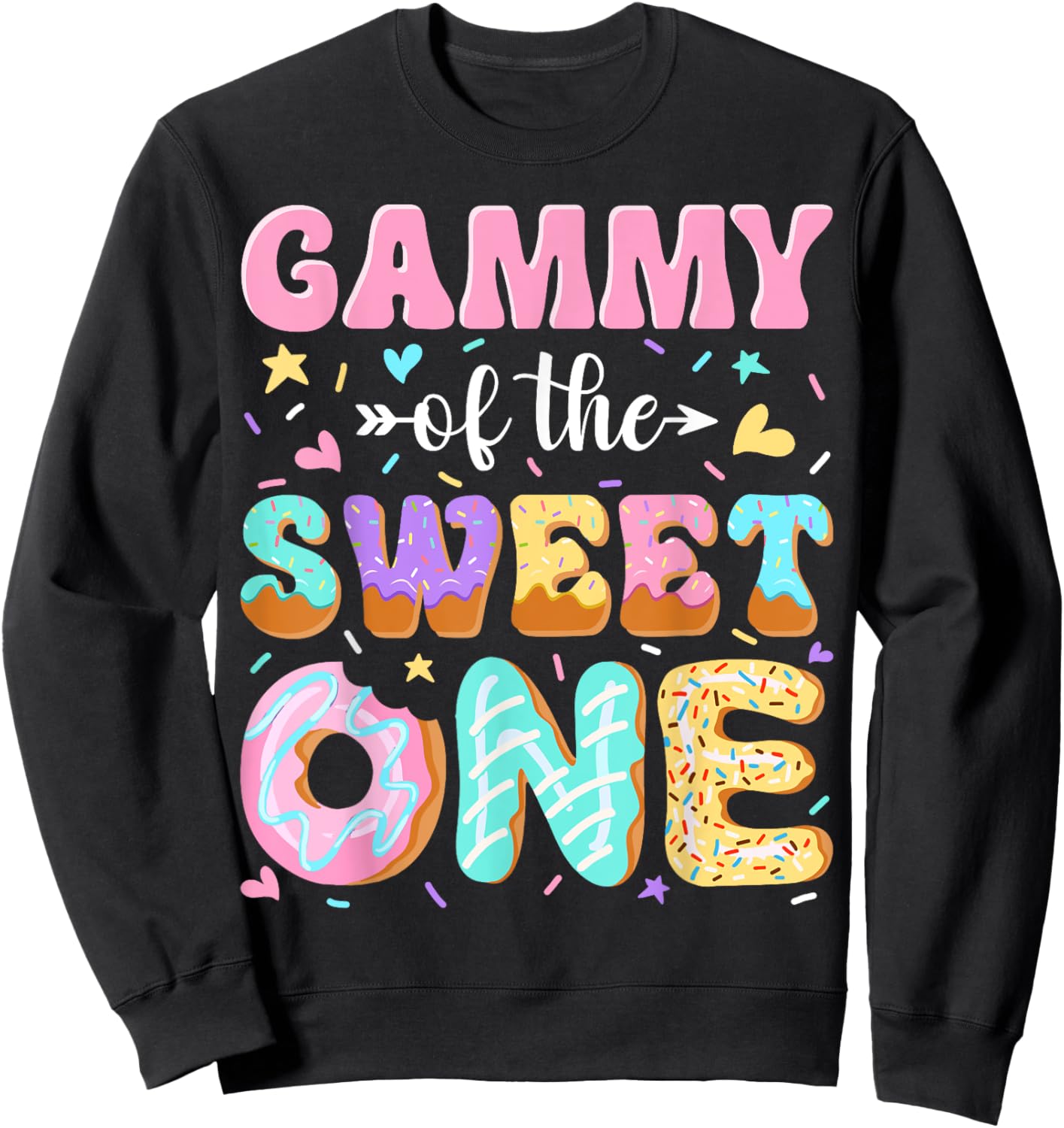 Gammy of The Sweet One First Birthday Matching Family Sweatshirt - Sweatshirt | Black