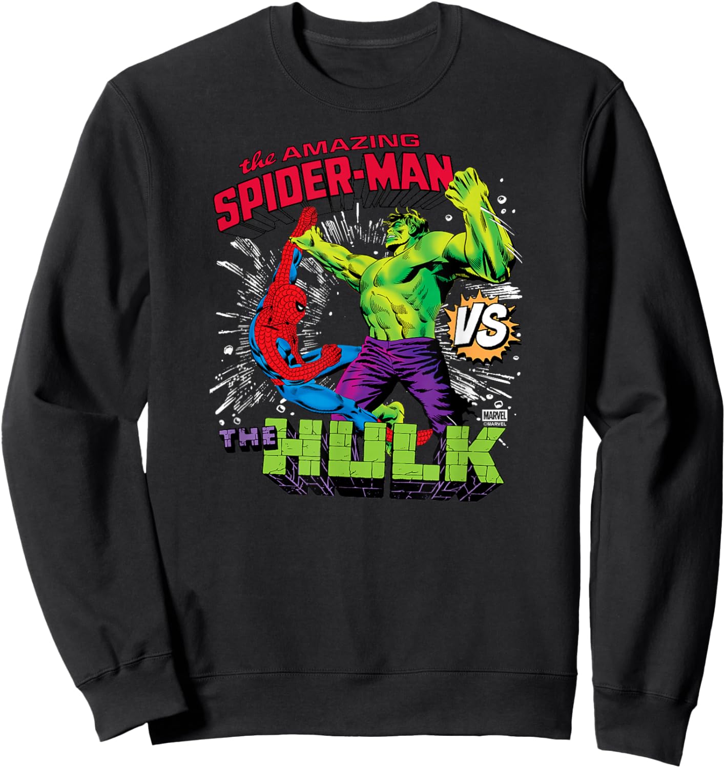The Amazing Spider-Man vs The Incredible Hulk Sweatshirt - Sweatshirt | Black