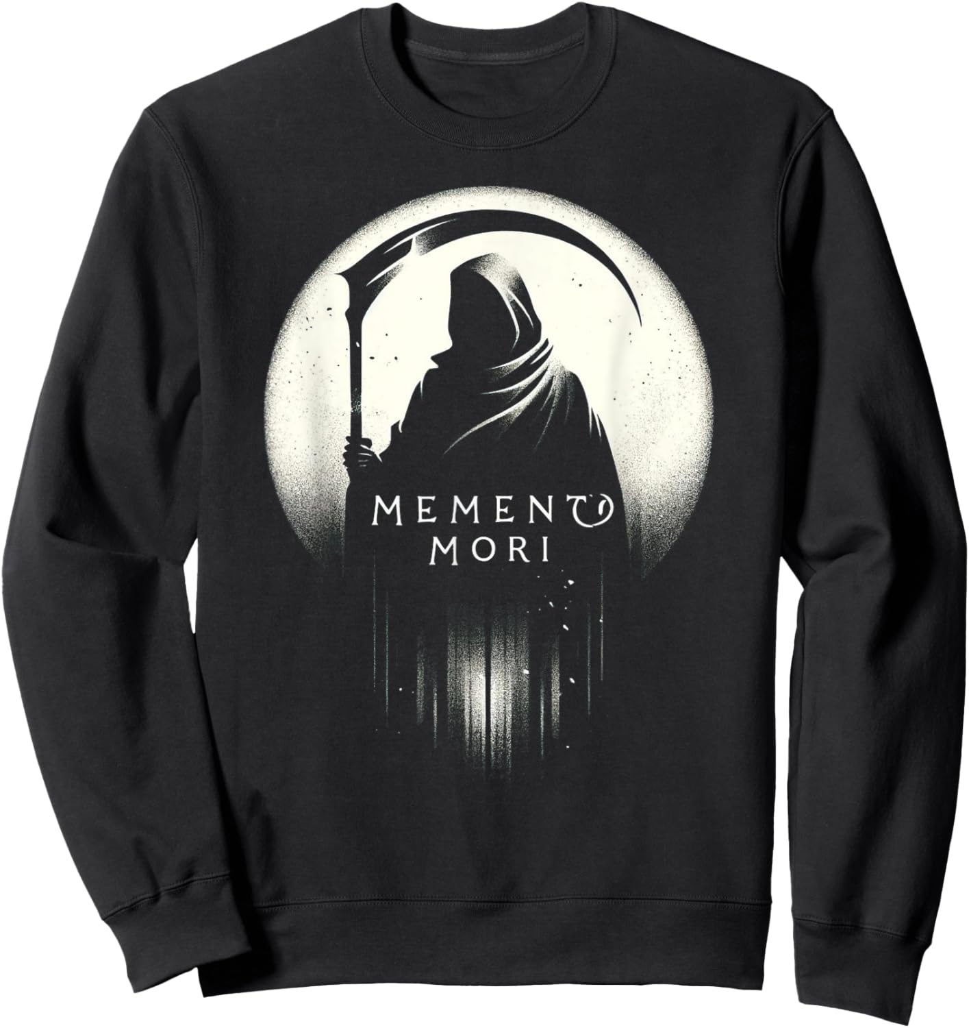 Memento Mori - Latin Remember You Must Die with Grim Reaper Sweatshirt - Sweatshirt | Black