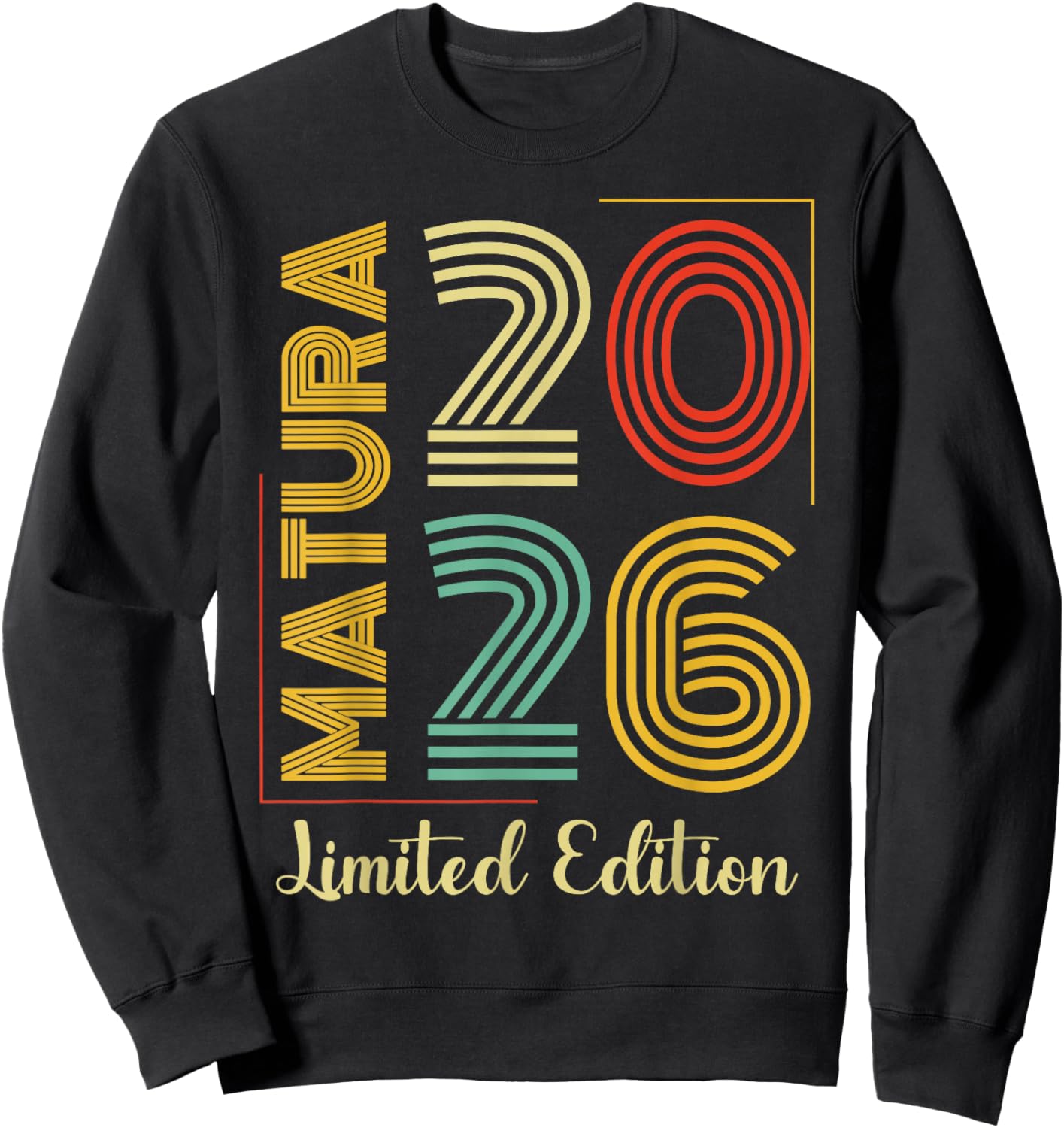 Matura 2026 Geschafft Retro Maturaabschluss Sweatshirt - Sweatshirt | Black