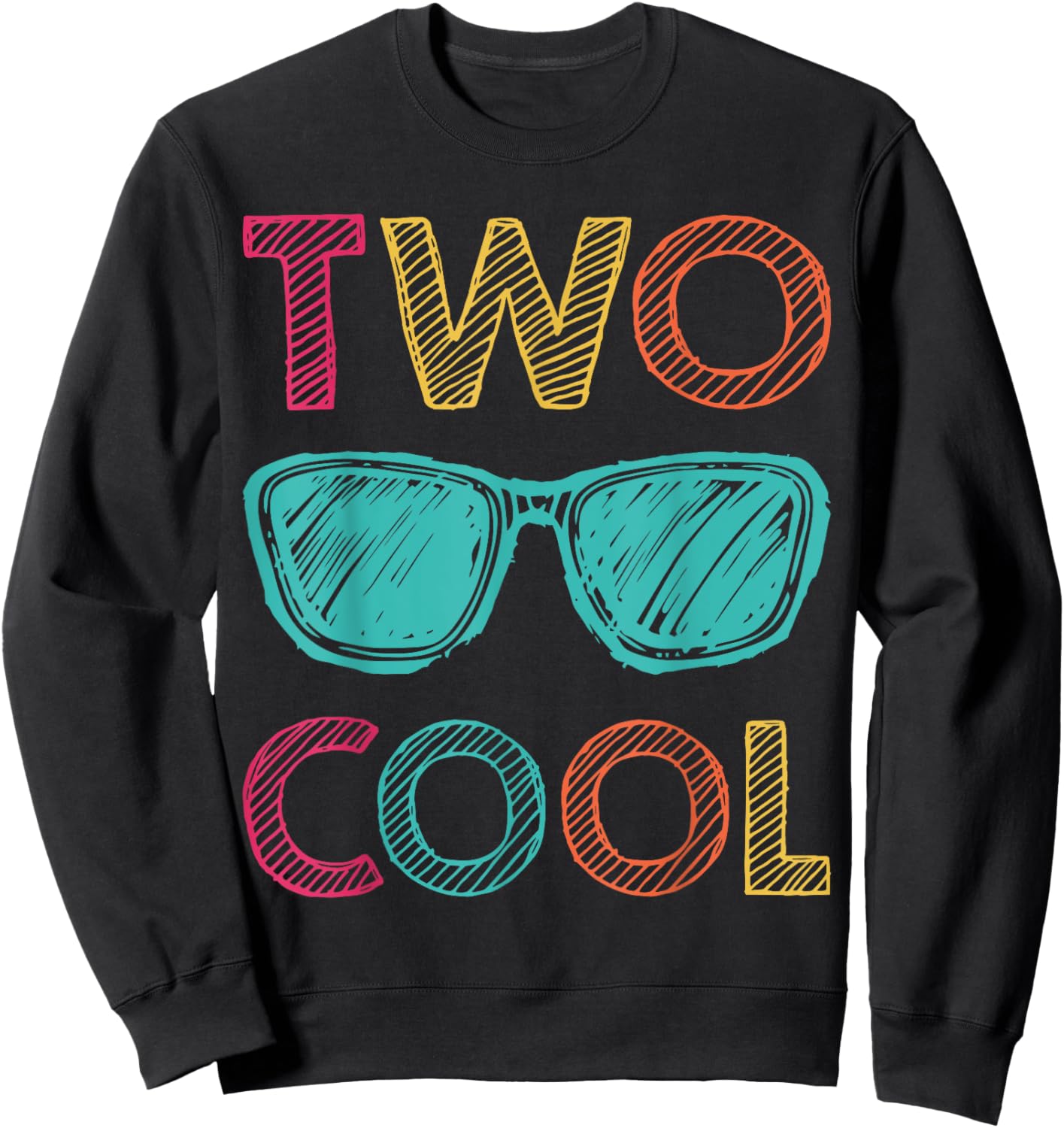 Two Cool 2 Years Old Birthday For Boy Birthday Party Boys Sweatshirt - Sweatshirt | Black