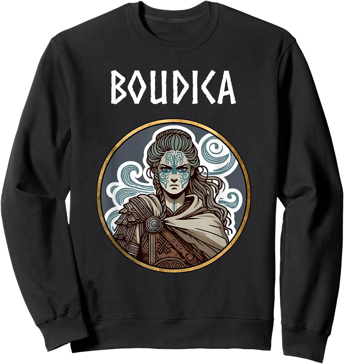 Boudica Queen of the Iceni Ancient Britannia History Sweatshirt - Sweatshirt | Black